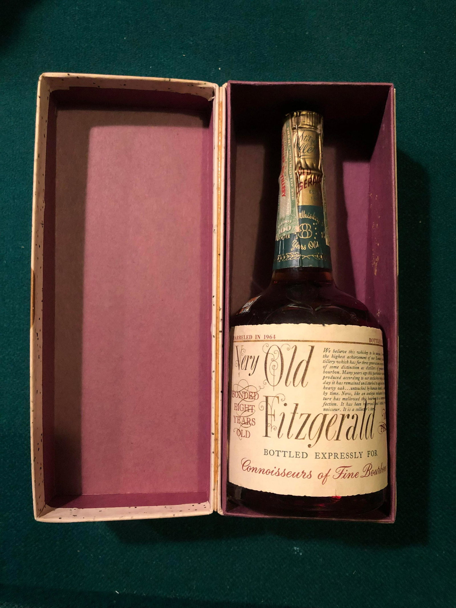 Very Old Fitzgerald Bourbon Small Bottle Sealed, Barrel (1 of 6)