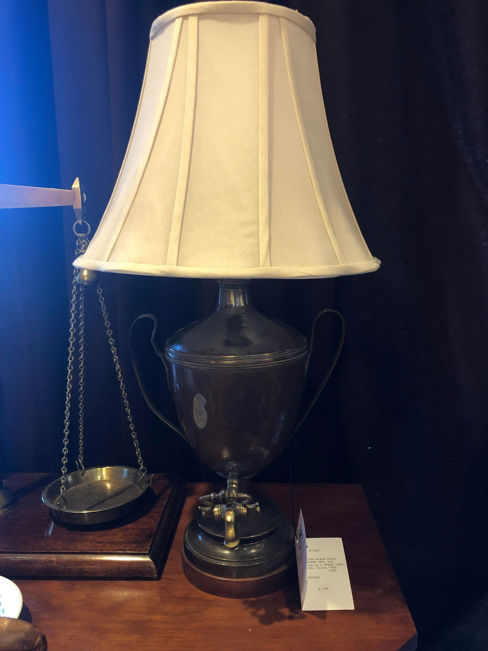 Georgian Mixed Metal Hot Water Urn, Now Mounted As A (1 of 2)