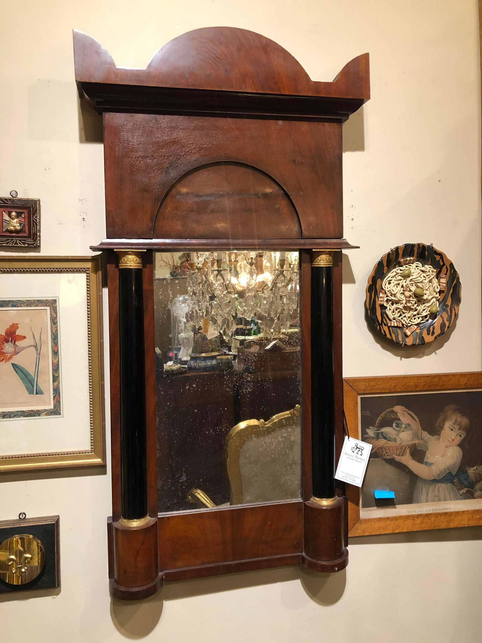 Fine Gilt And Ebonized Trimmed Mahogany Biedermier Wall (1 of 1)