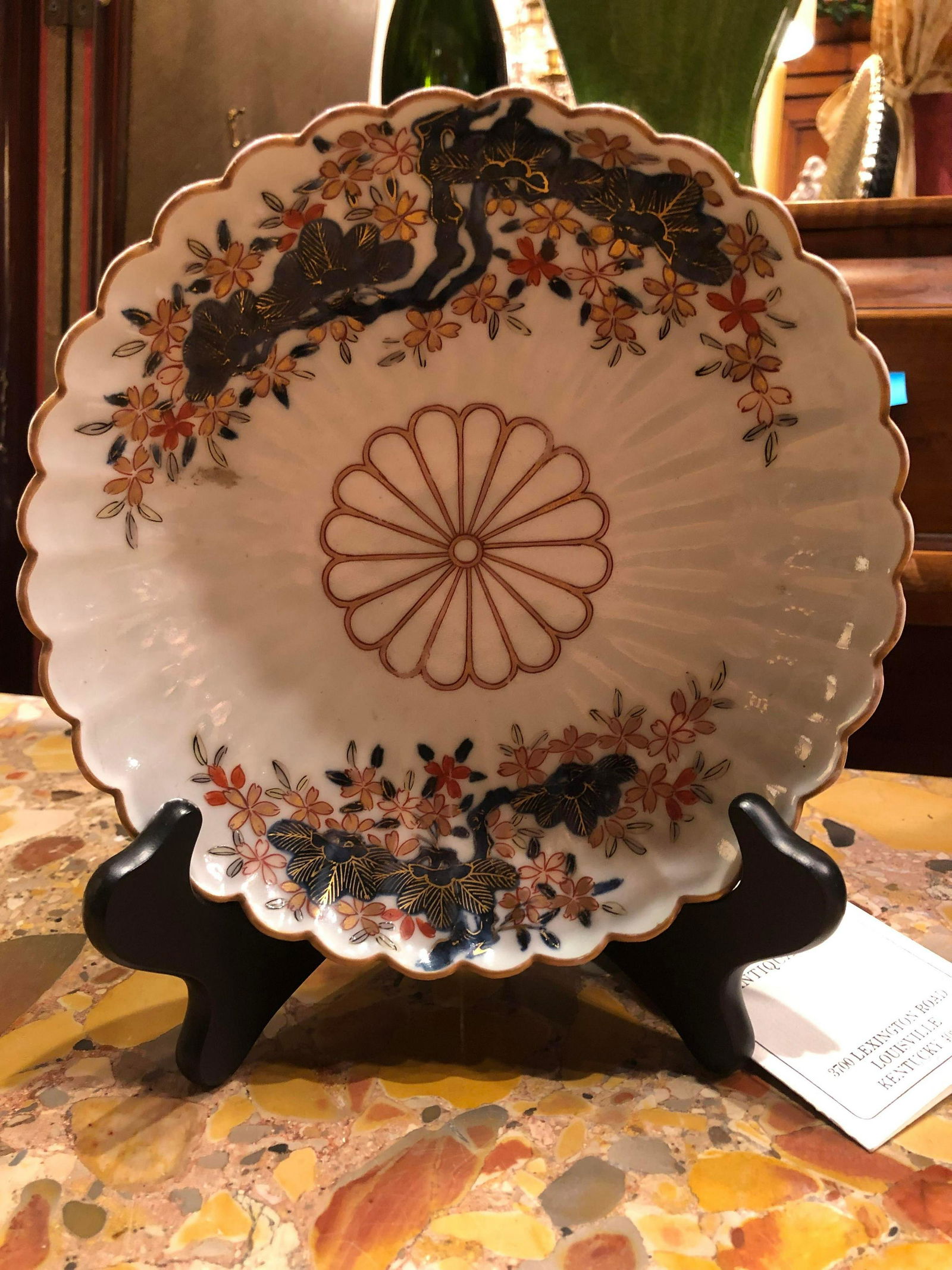 Fine Scalloped "Imari" Circular Dish. Japanese, (1 of 2)
