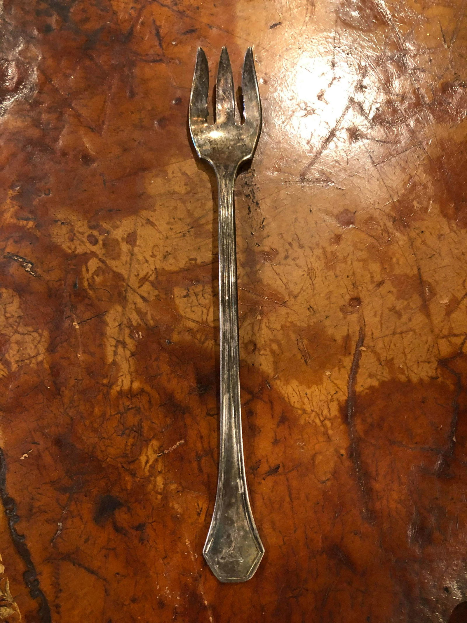 Rare Silver Plated "White Star Line" Pickle Fork. (1 of 1)