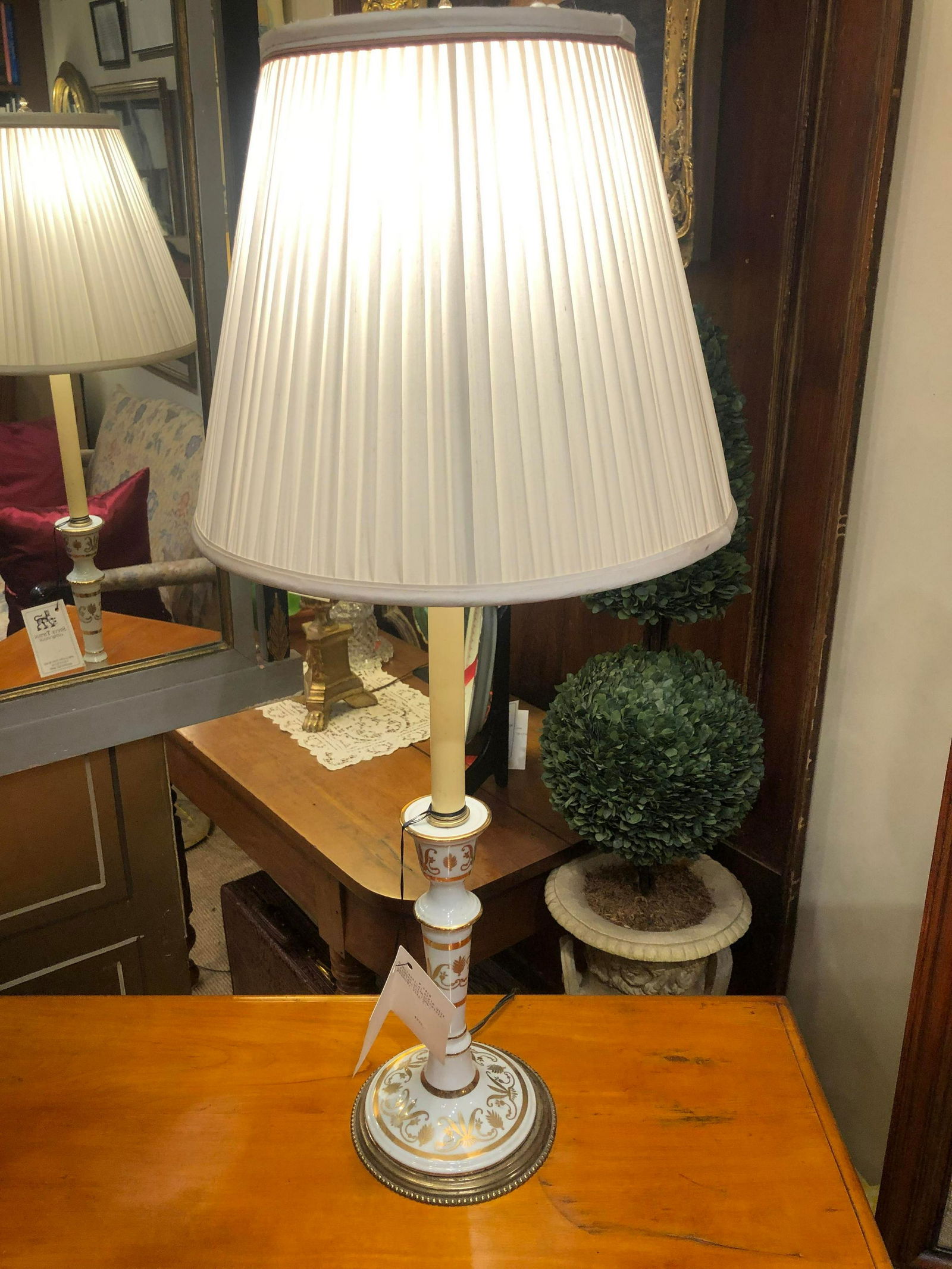 Neoclassical Style Gilt Trimmed White Porcelain (1 of 2)