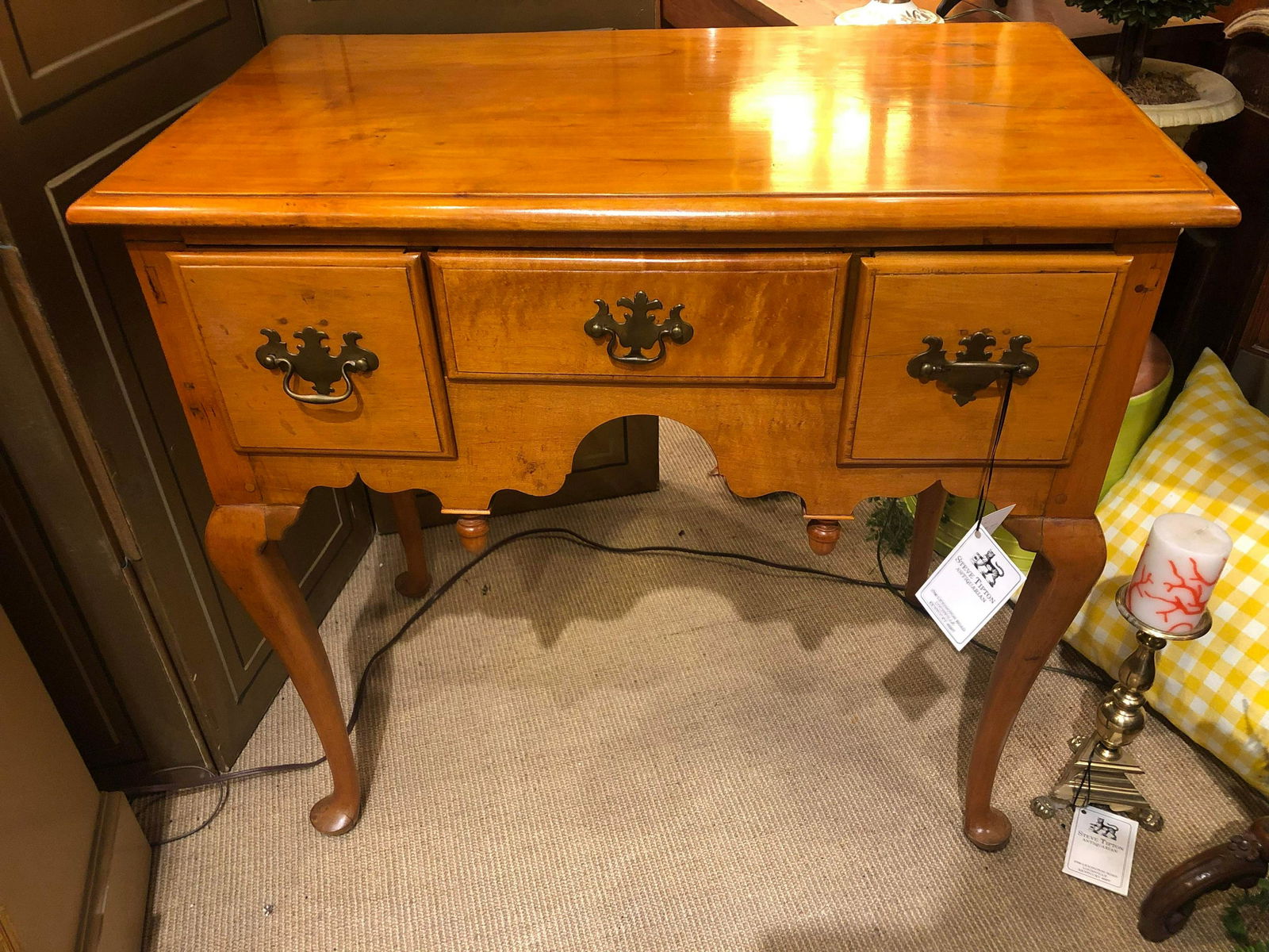 Early Queen Anne Maple Lowboy. American, Circa (1 of 4)