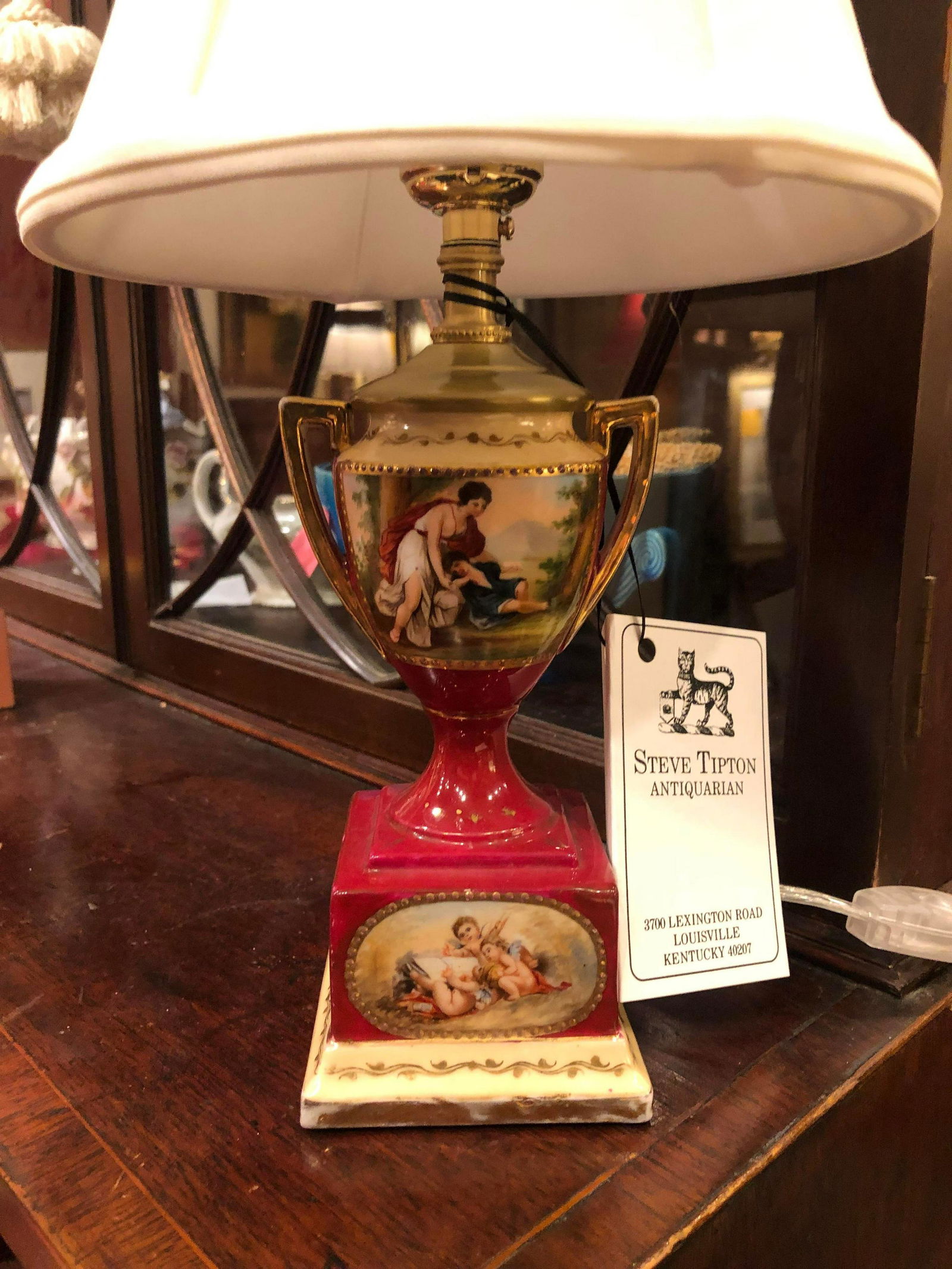 Small Vienna Porcelain Vase, Now Mounted As A Table (1 of 3)