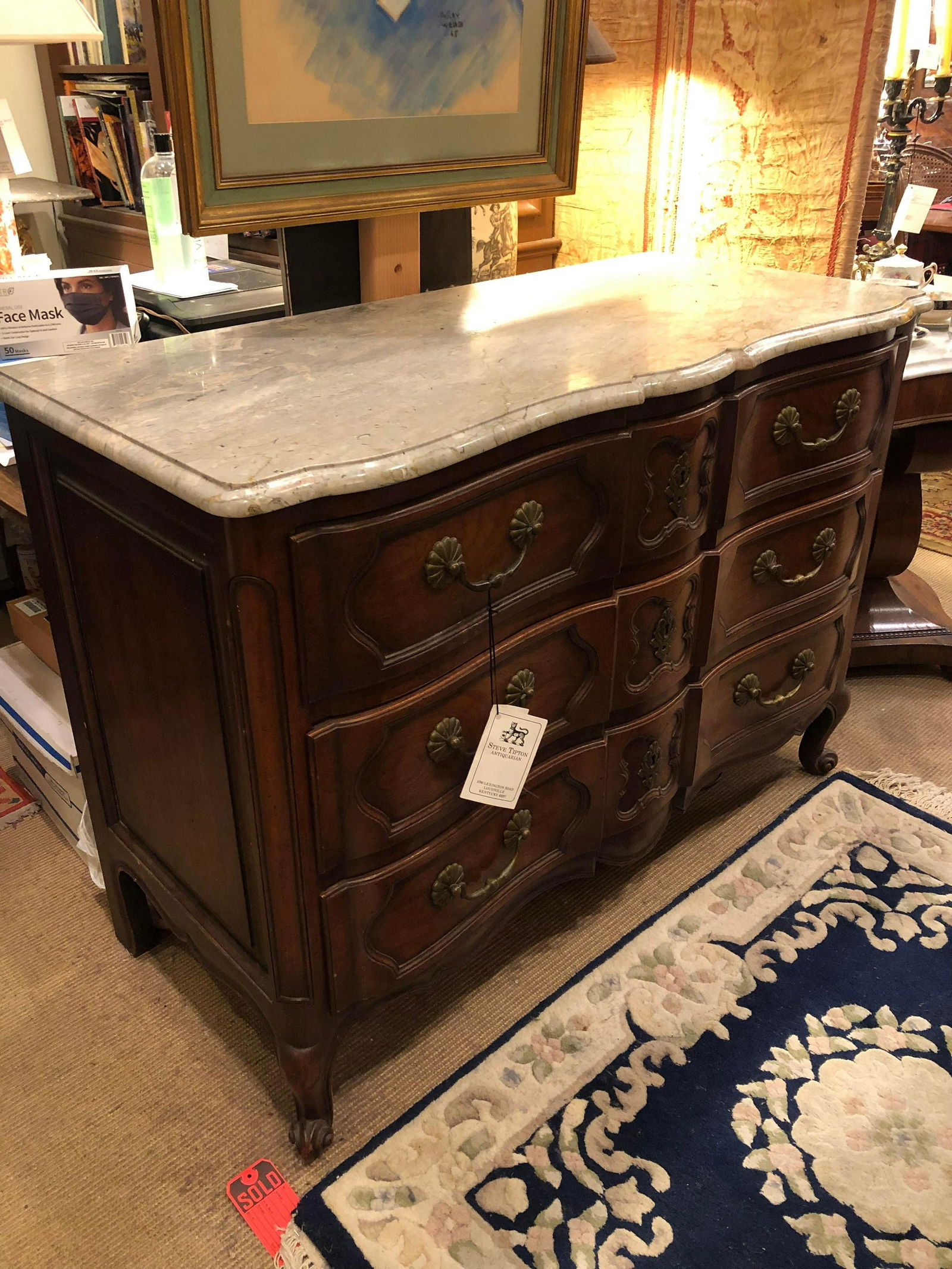 Fine Louis XV Style Walnut Commode. French, Mid 20th C. (1 of 3)