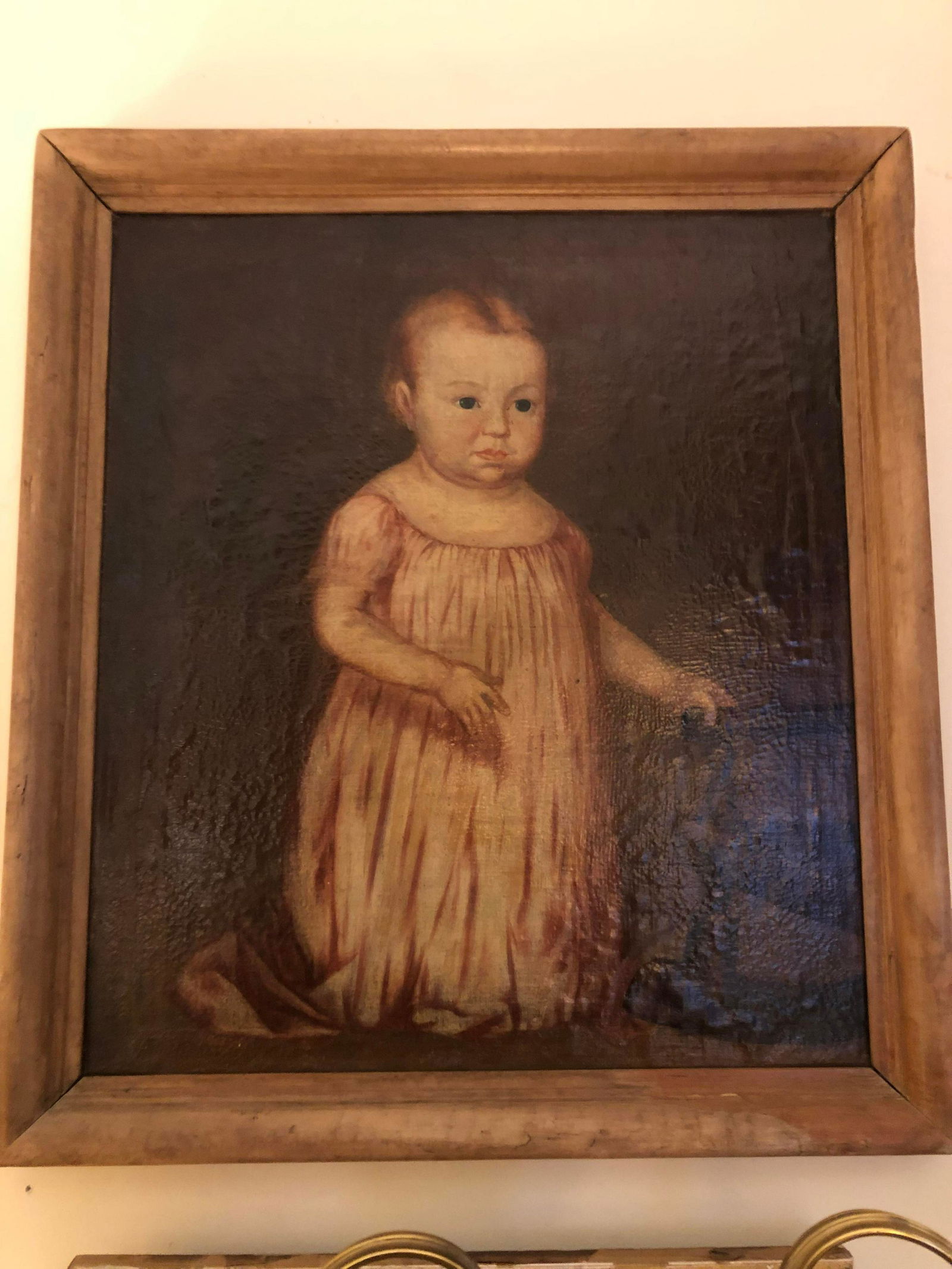 Early Primitive Oil On Canvas, Laid On A Panel Portrait (1 of 3)