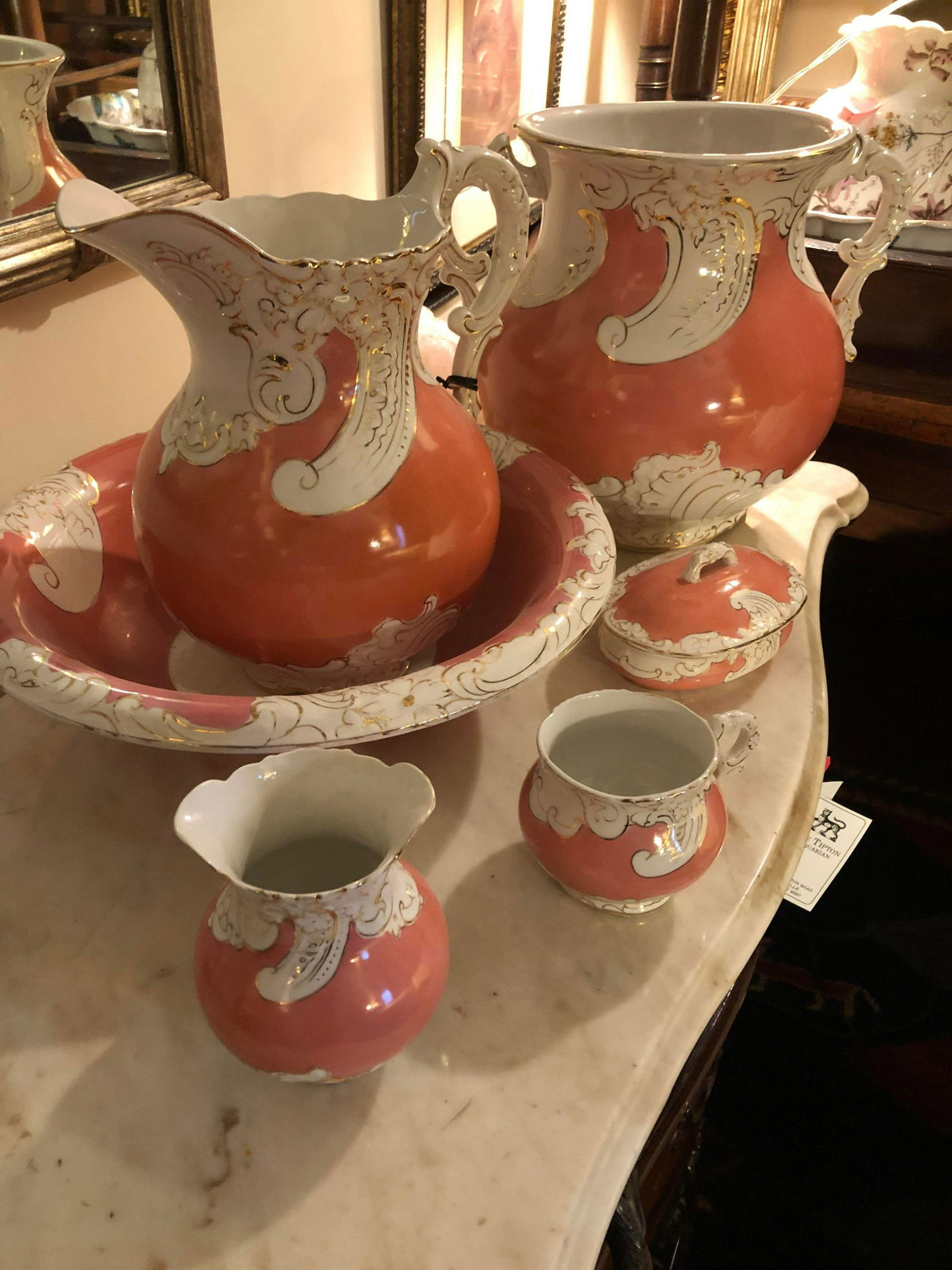 Six (6) Piece Pitcher & Bowl Set By The Wheeling (1 of 3)