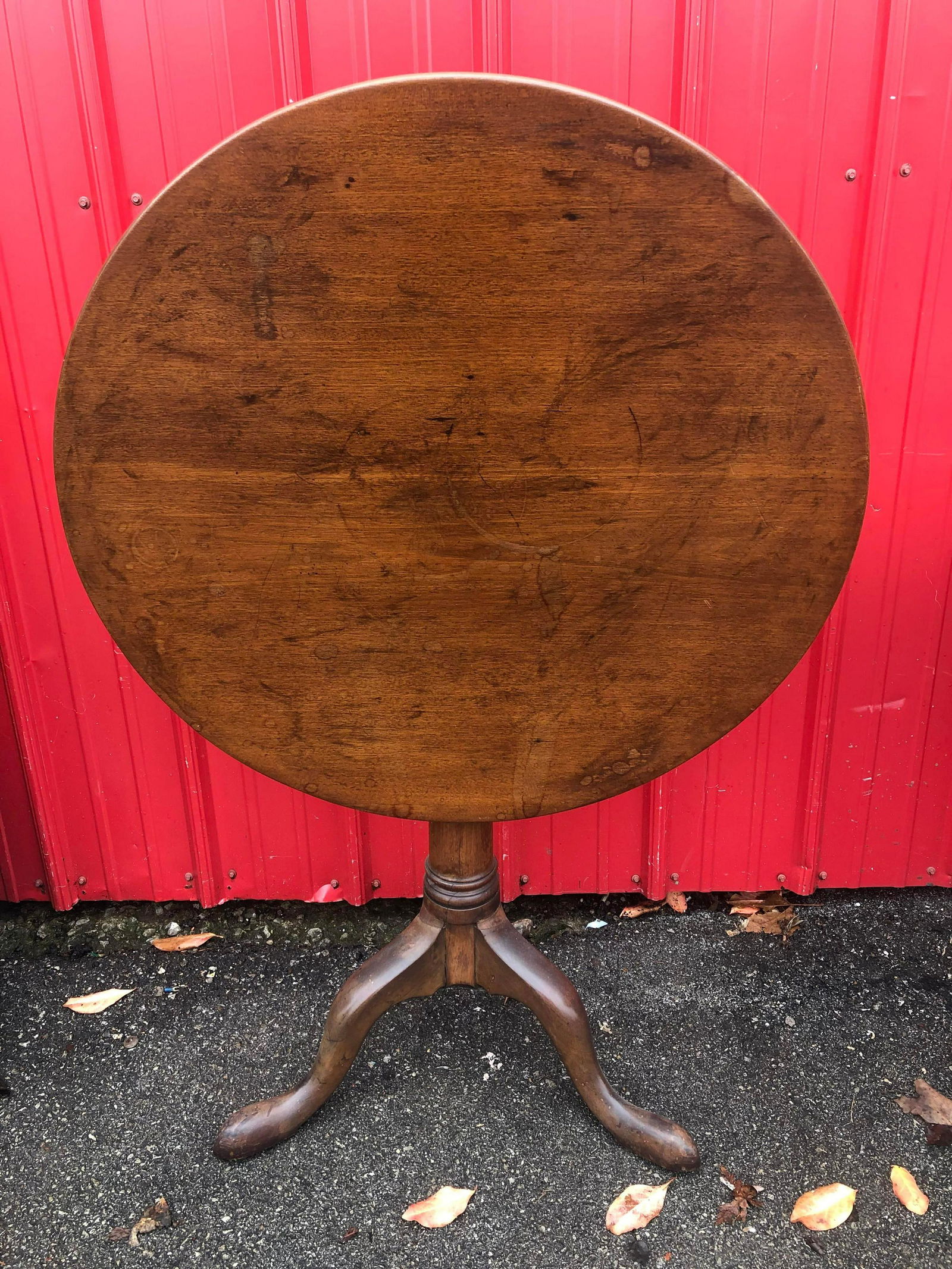 Antique Tilt Top Game Table (1 of 3)