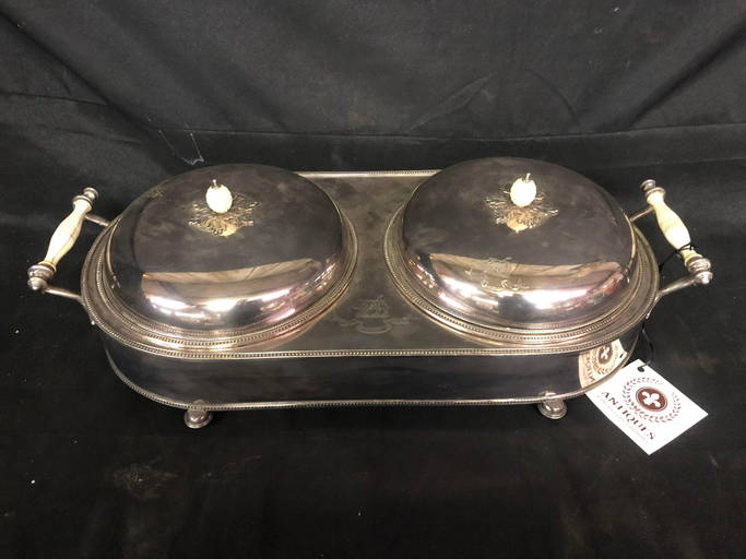 Fine Old Sheffield Plate Double Warming Dish. English (0308) on Jan 23