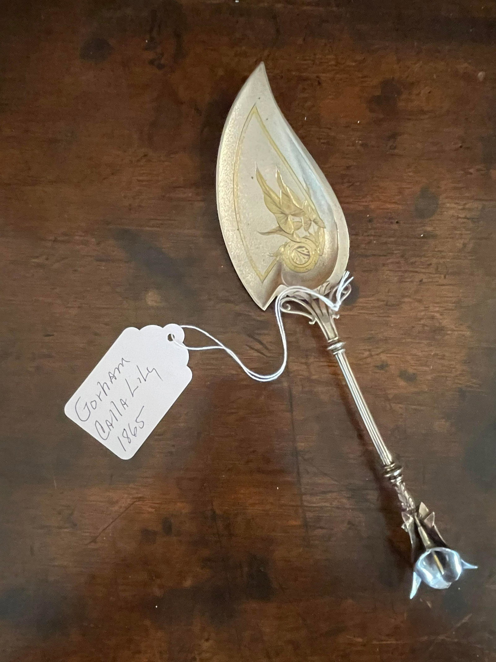 Gorham Call Lily ca. 1865 Sterling Silver: Gorham Call Lily ca. 1865 Sterling Silver