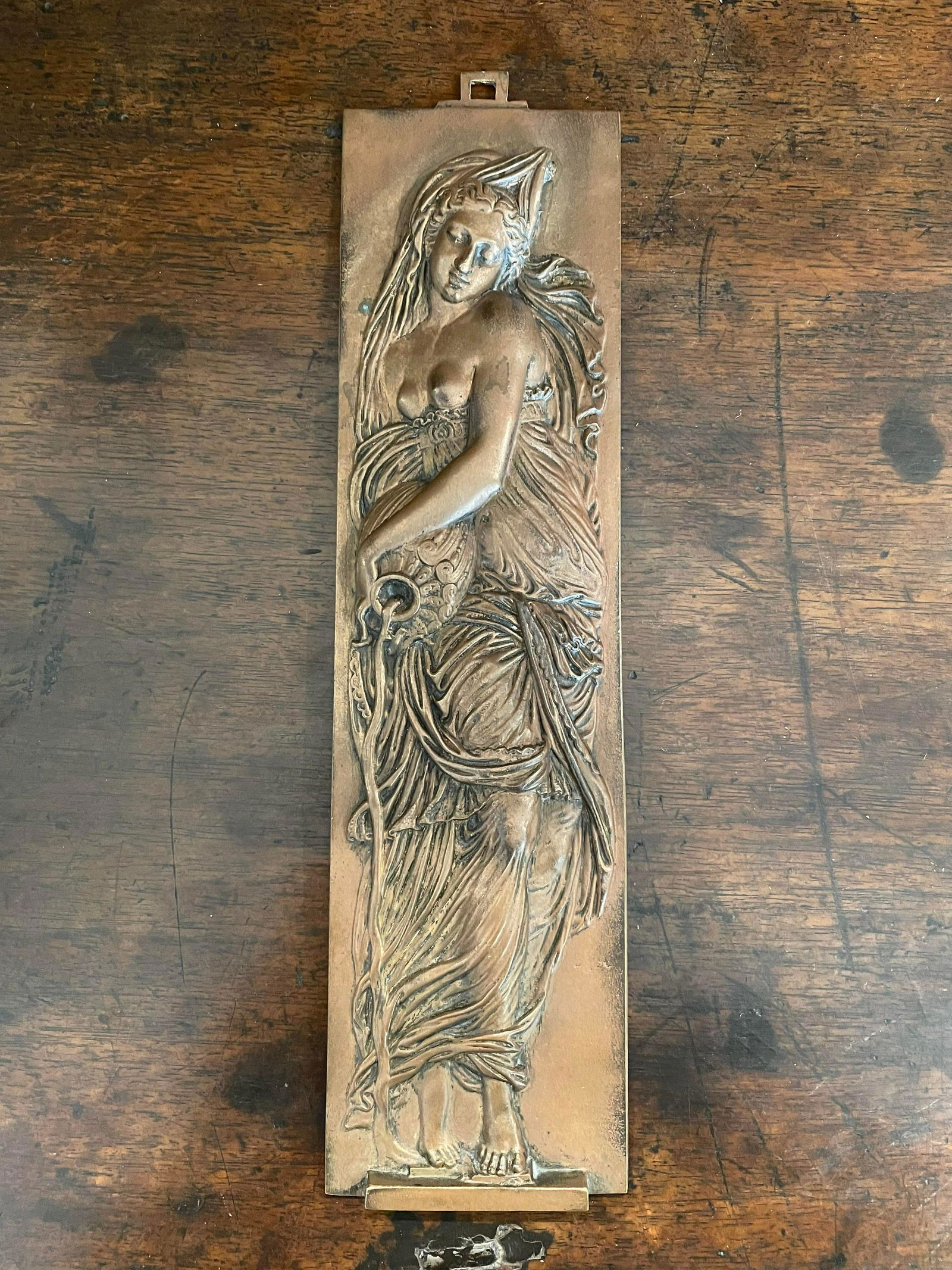 Antique Heavy Bronze Wall Plaque (1 of 3)