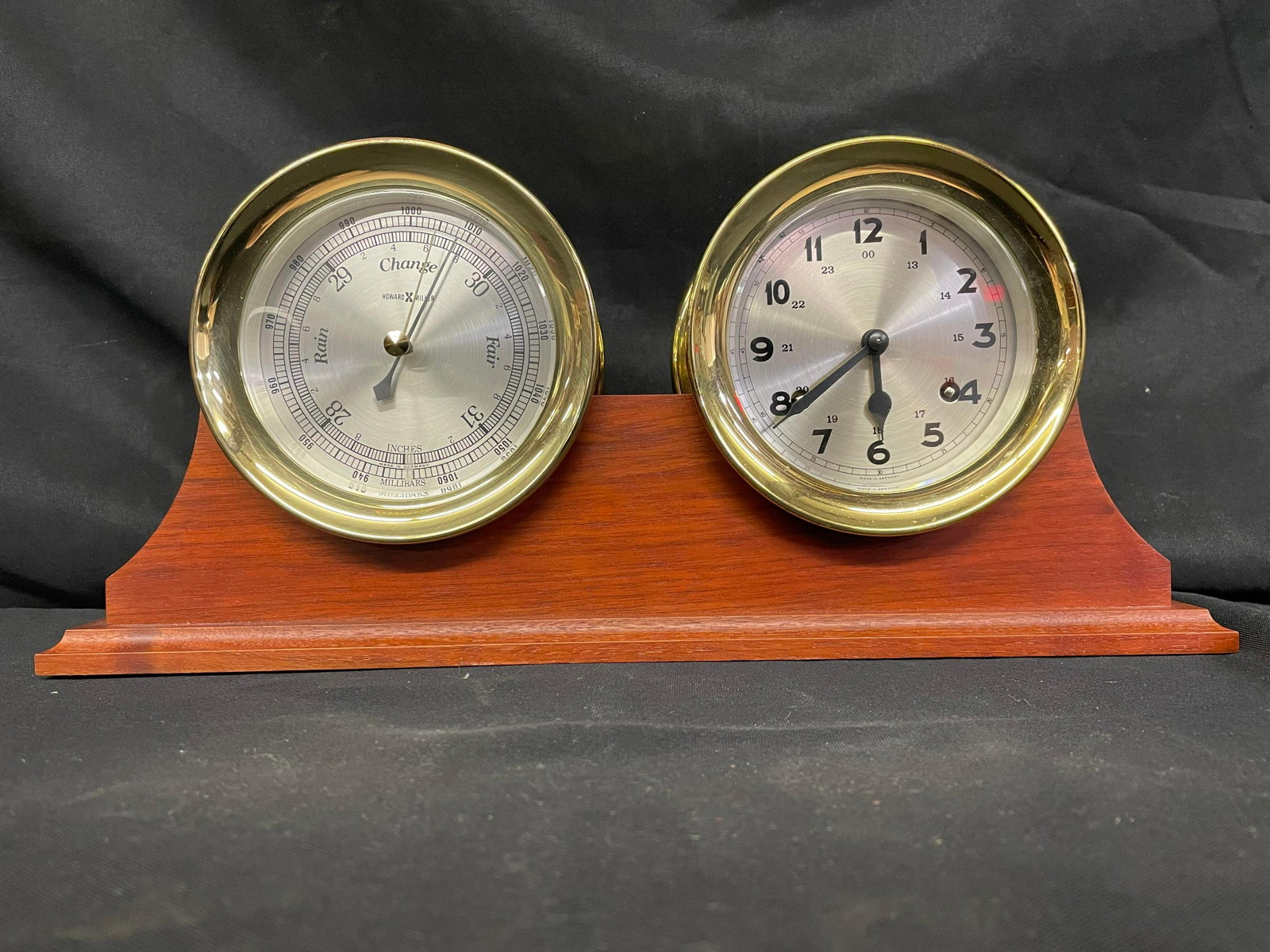 Weather Station with Barometer and Clock Made in: Weather Station with Barometer and Clock Made in Germany 18 Inches Across