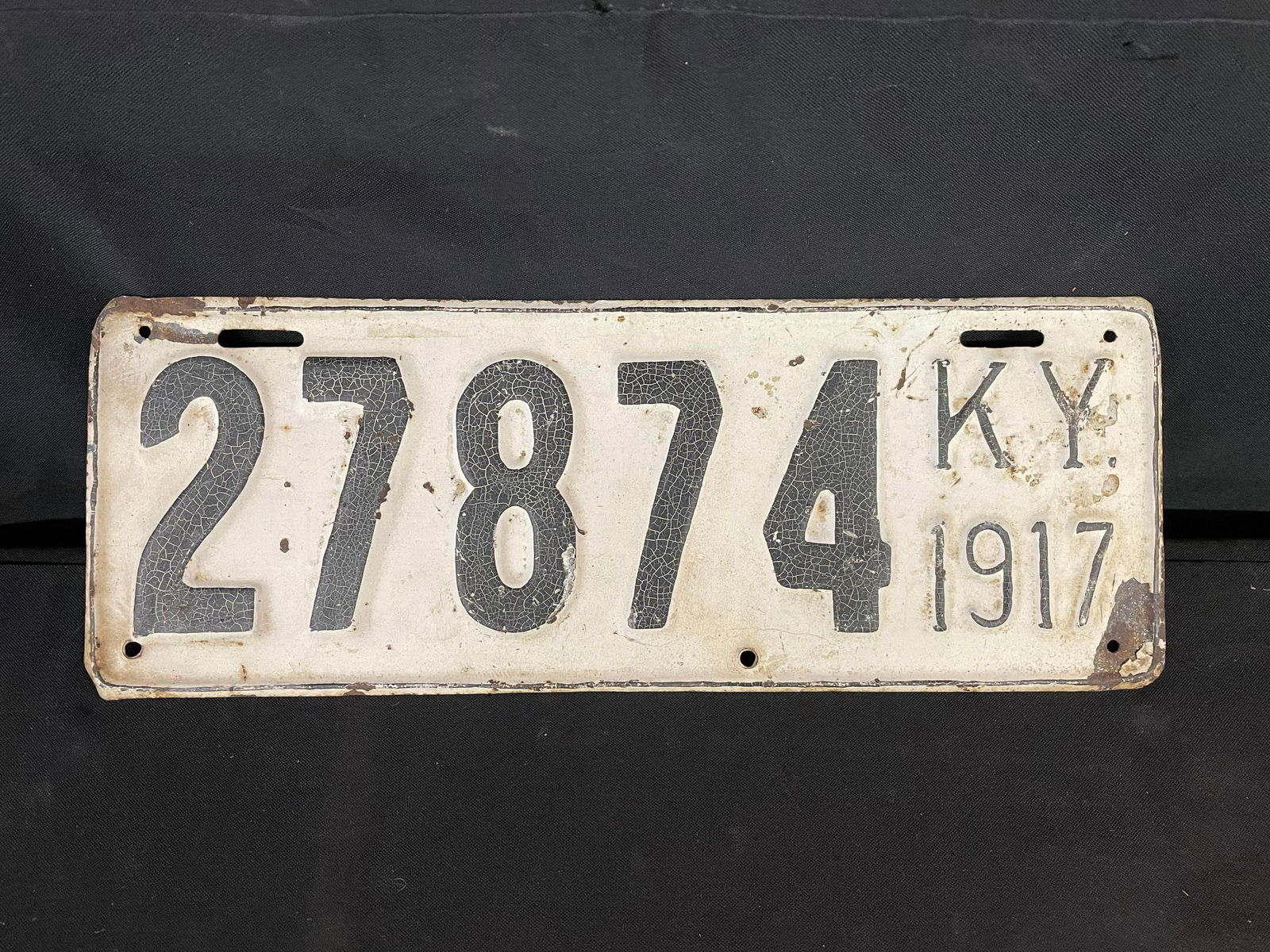 Antique Kentucky 1917 License Plate (1 of 1)