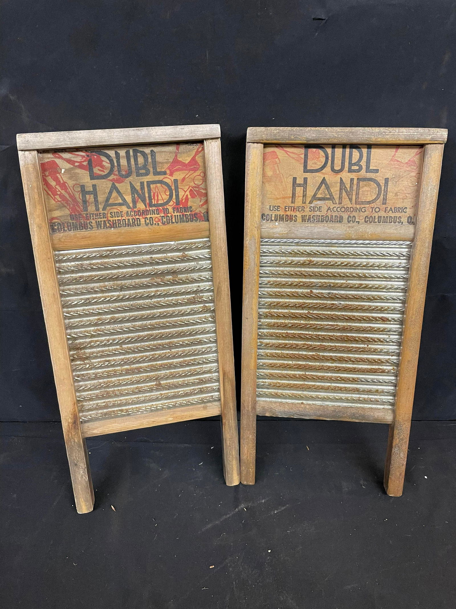 Pair Of Dubl Handl Washboards (1 of 1)