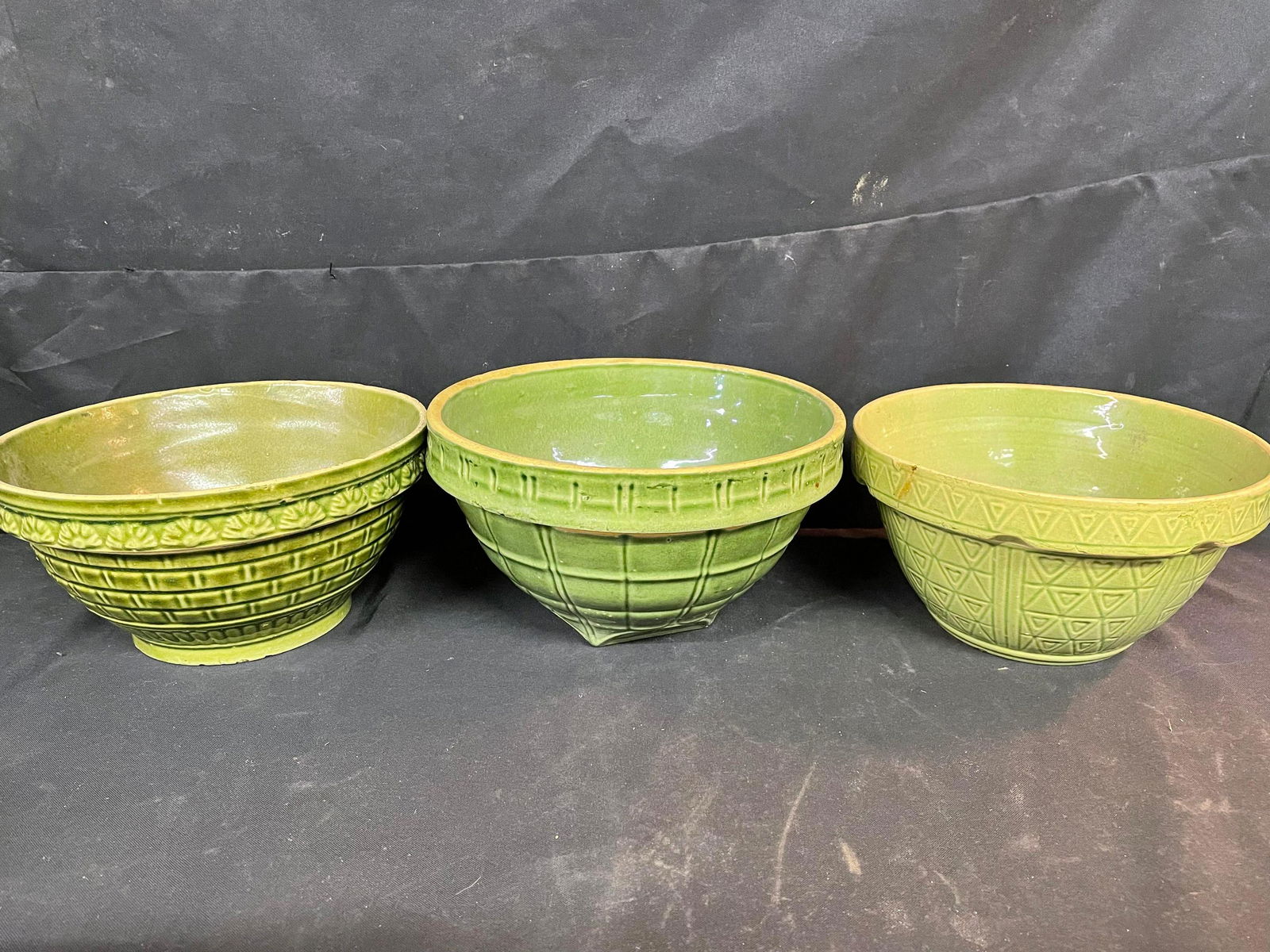 Trio Of Stoneware Bowls (1 of 4)
