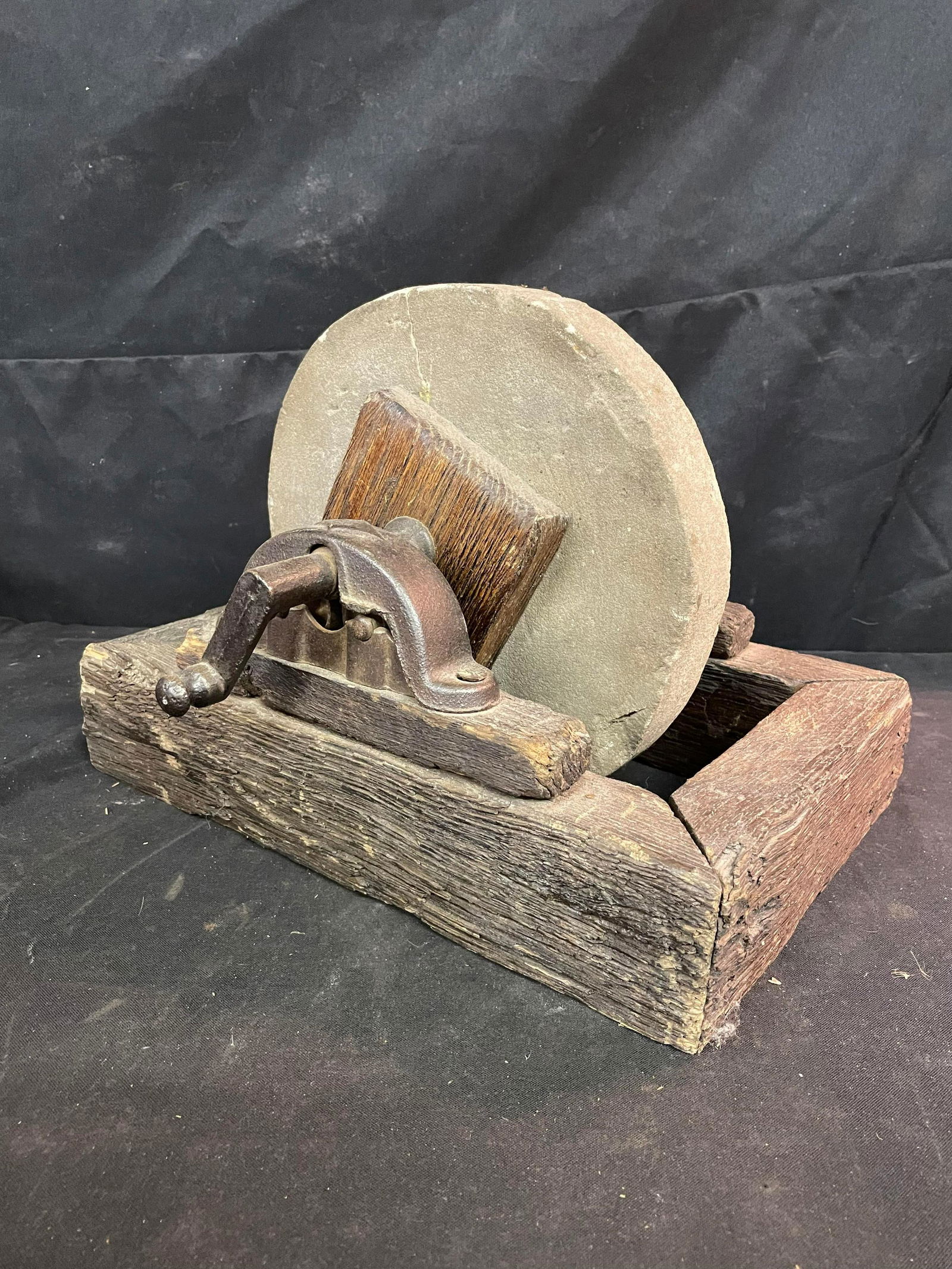 Sharpening Stone Mounted On Wood (1 of 3)