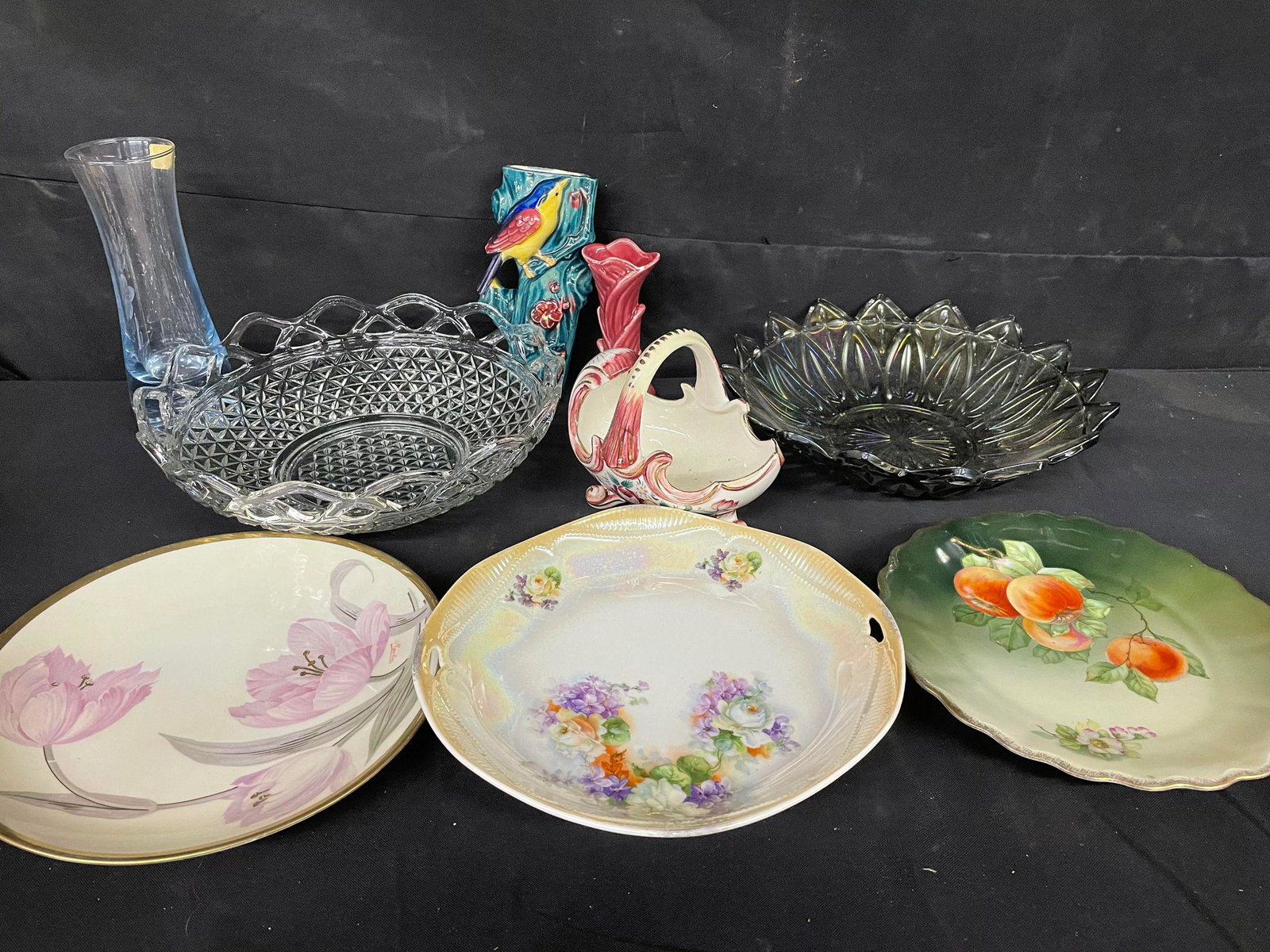 Collection of Nippon, Fenton, Cut Glass etc.: Collection of Nippon, Fenton, Cut Glass etc.