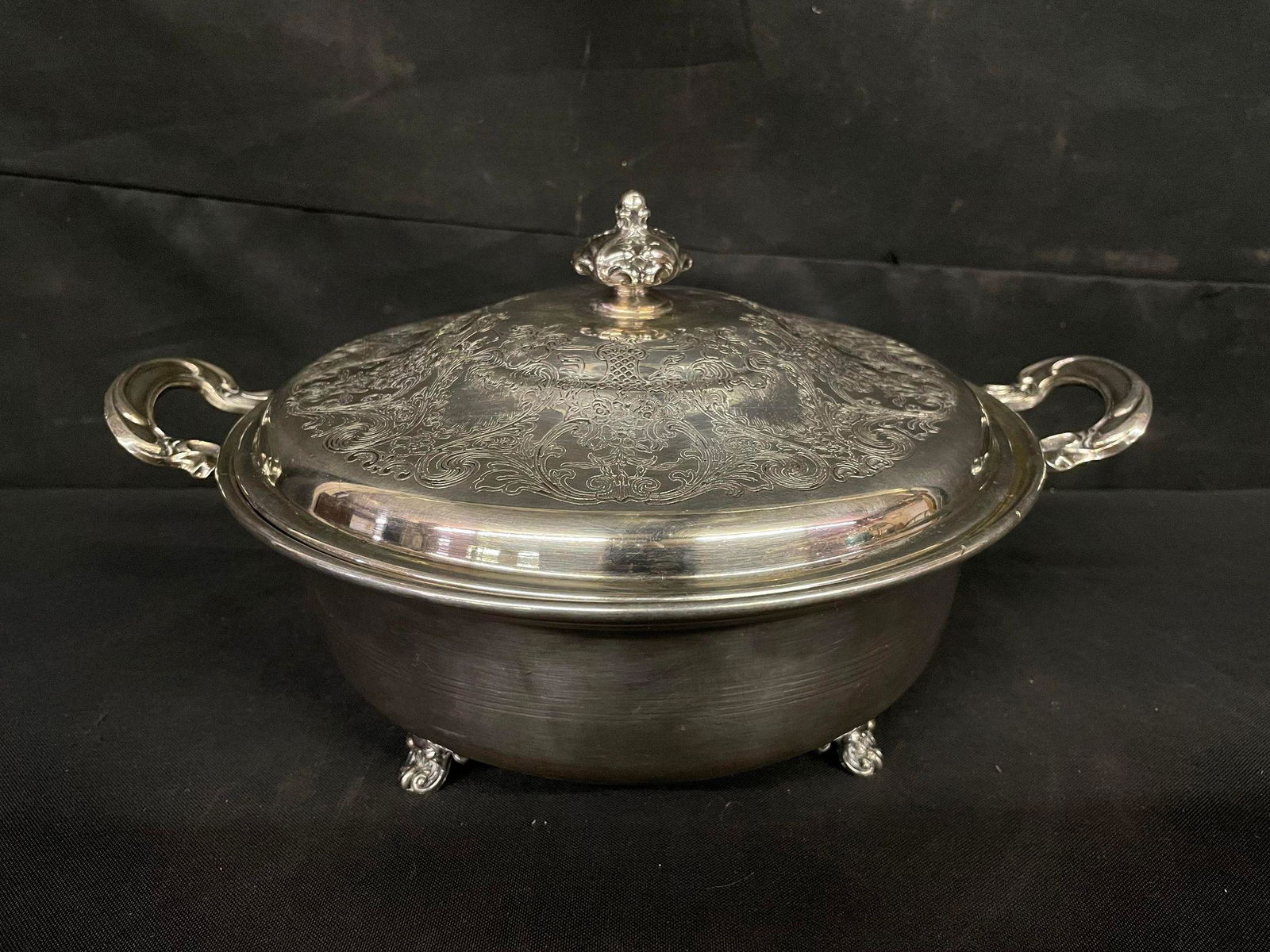 Silver Plate Covered Dish (1 of 2)