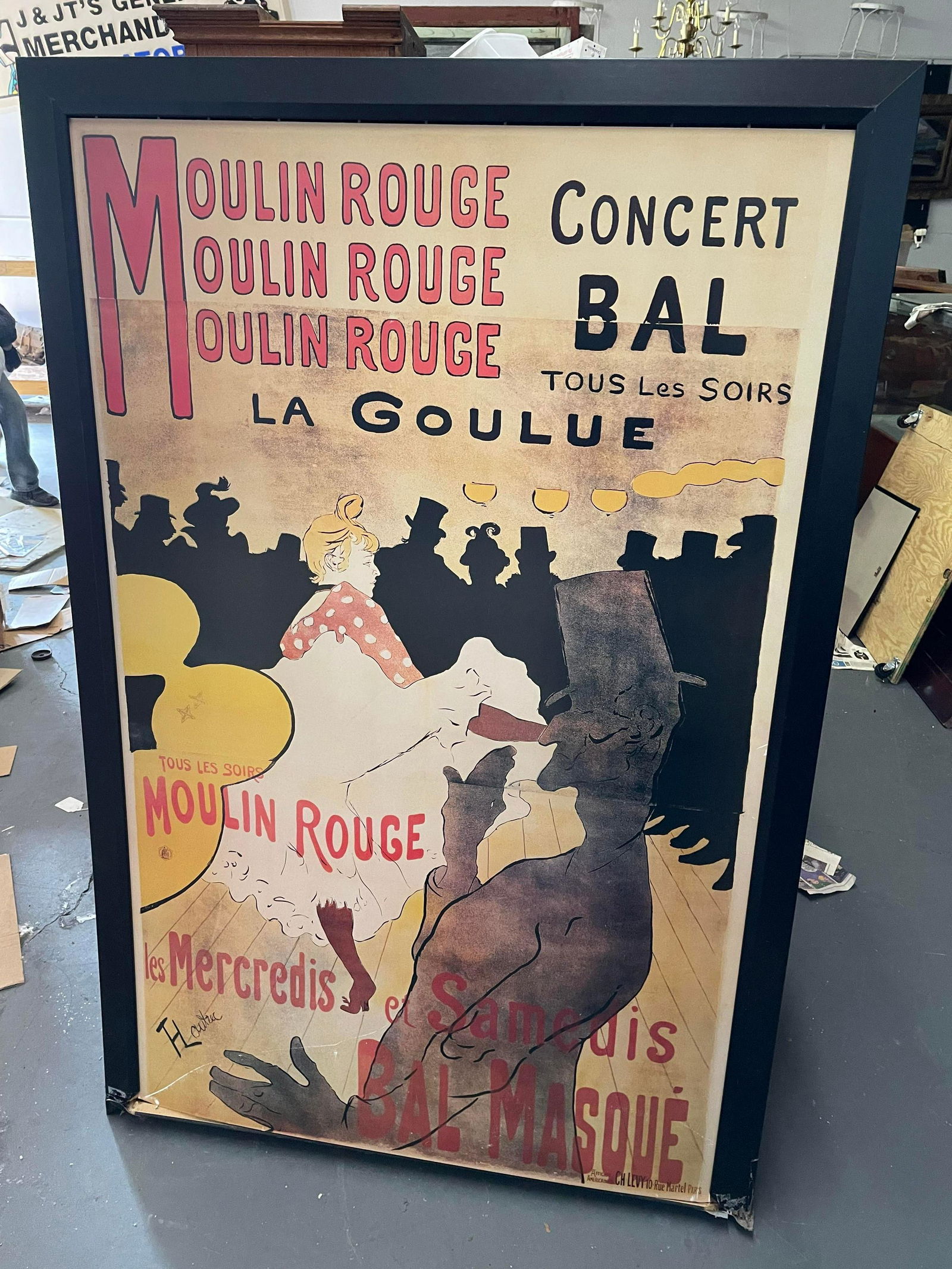 Moulin Rouge Concert Bal Tous Les Soirs Framed Poster (1 of 1)