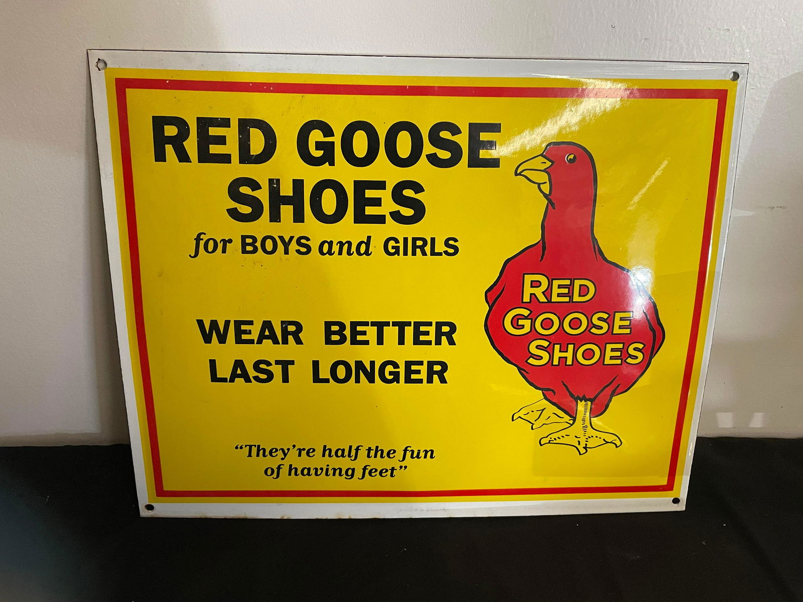 Porcelain Red Goose Shoes "They're Half The Fun Of: Porcelain Red Goose Shoes "They're Half The Fun Of Having Feet"
