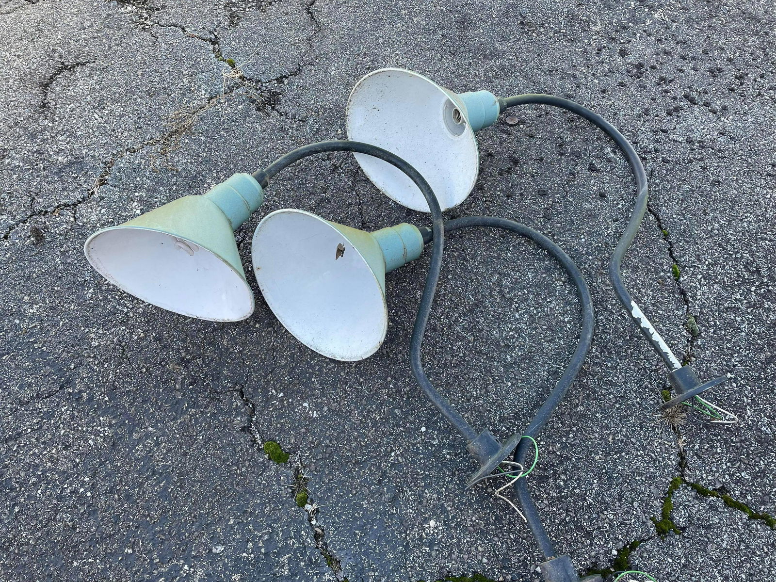 Vintage Architectural Salvage Porcelain Exterior Lights (1 of 1)