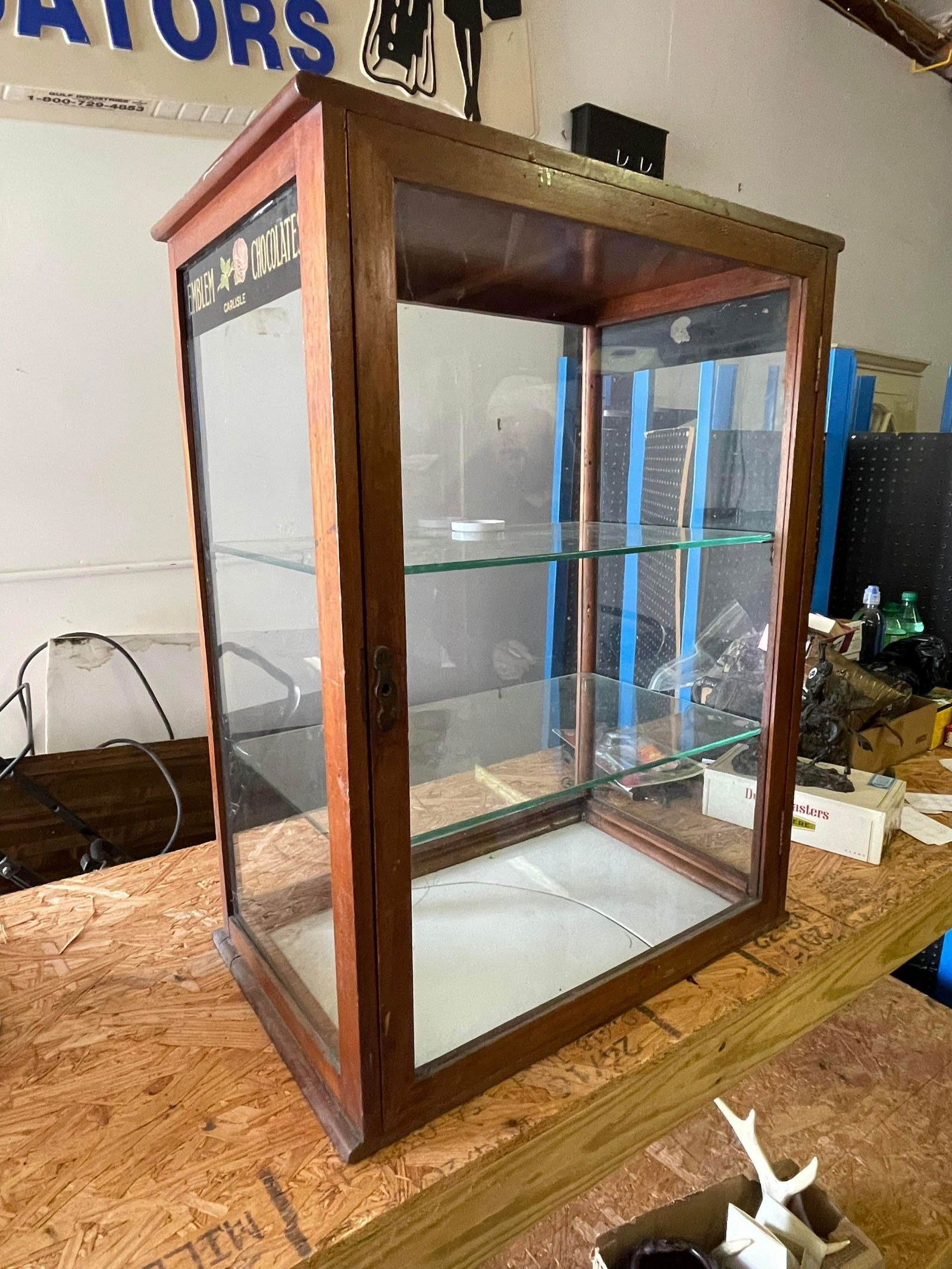 Antique Country Store Style Emblem Chocolates Wooden (1 of 4)