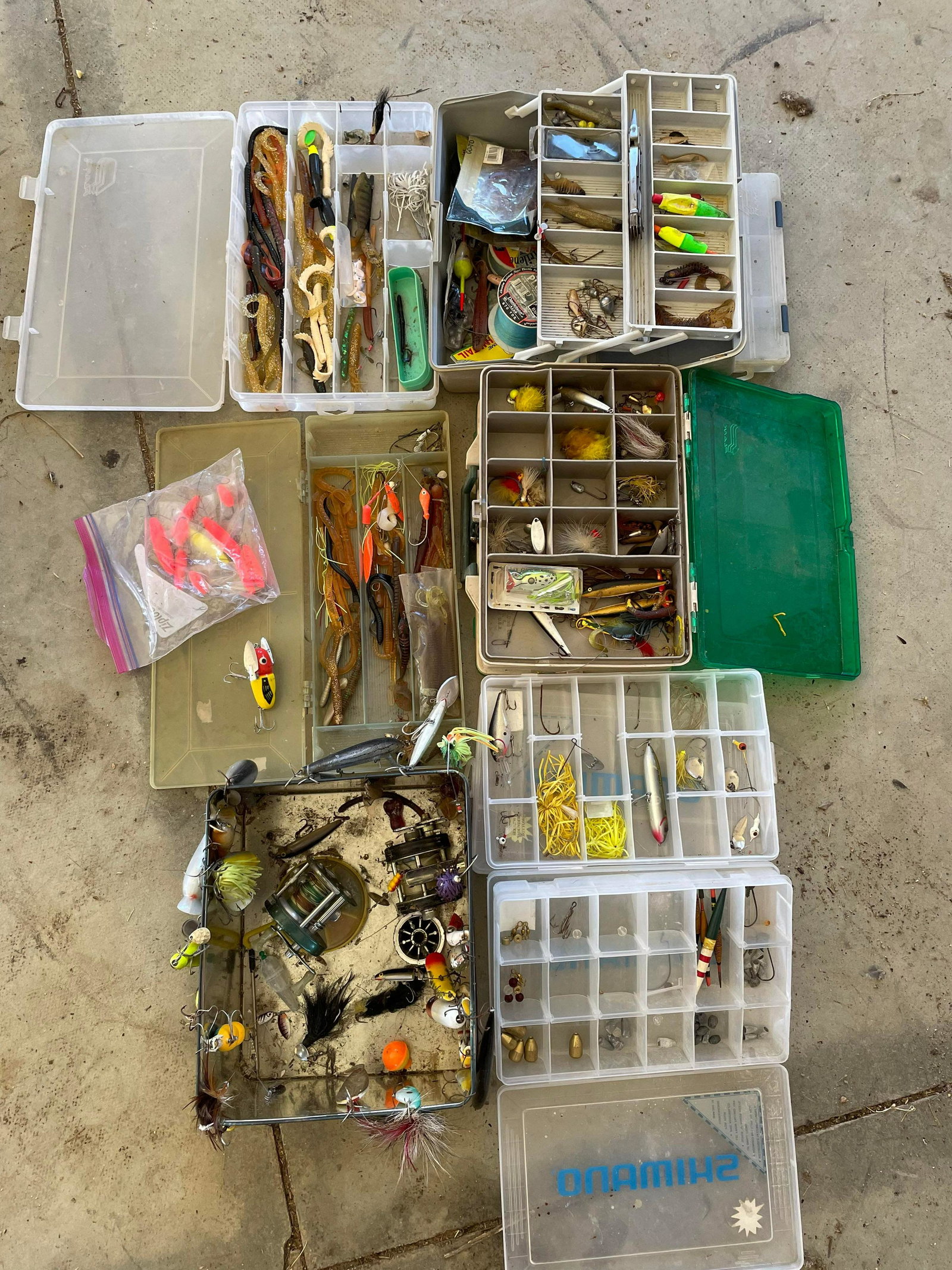 Large Collection Of Fishing Lures, Tackle, Boxes: Large Collection Of Fishing Lures, Tackle, Boxes