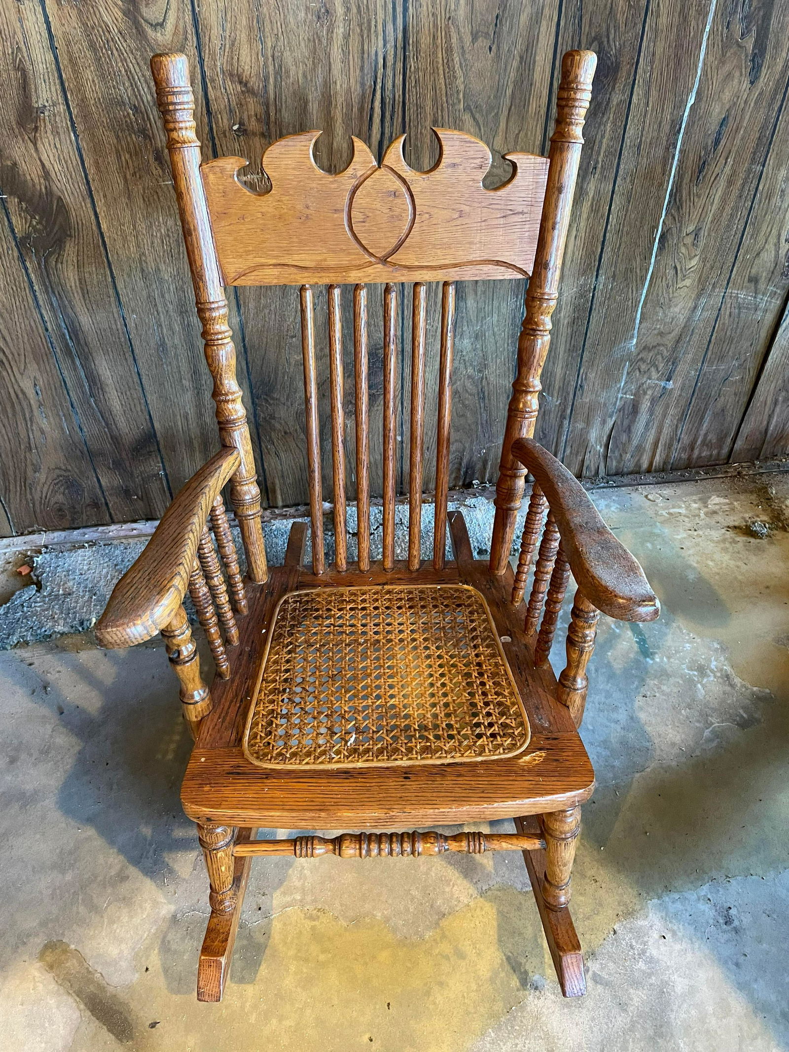 Cane bottom rocking chair deals