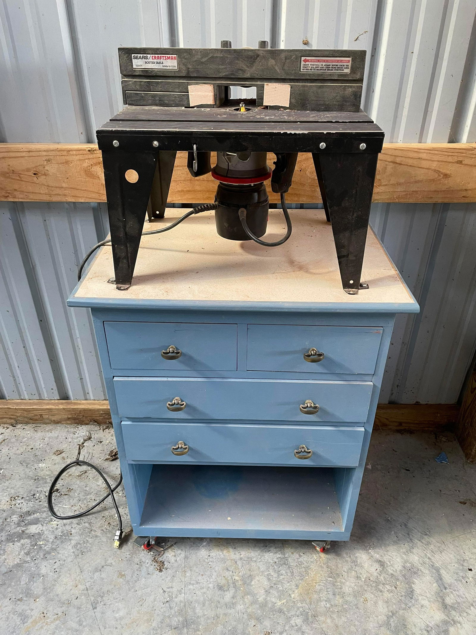 Sears/Craftsman Router Table With Rolling Shop Cart: Sears/Craftsman Router Table With Rolling Shop Cart