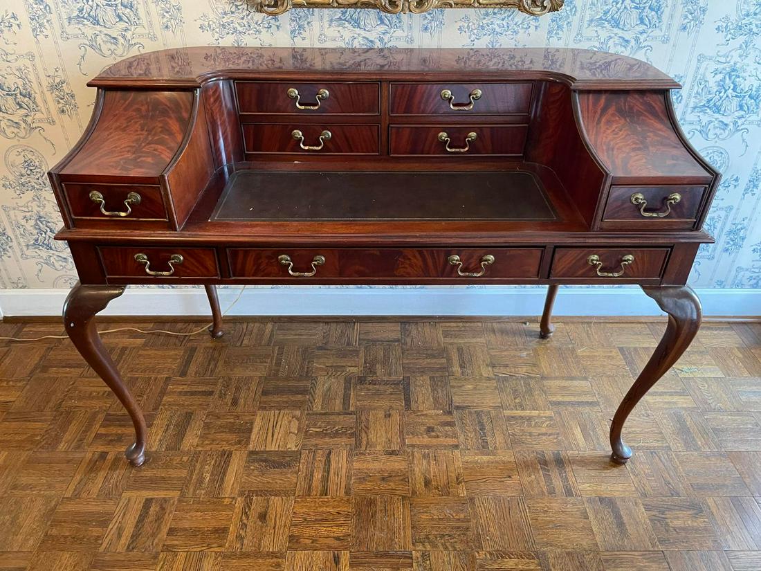 Modern Desk / Secretary (Leather Top) 54x14x38 (1 of 3)