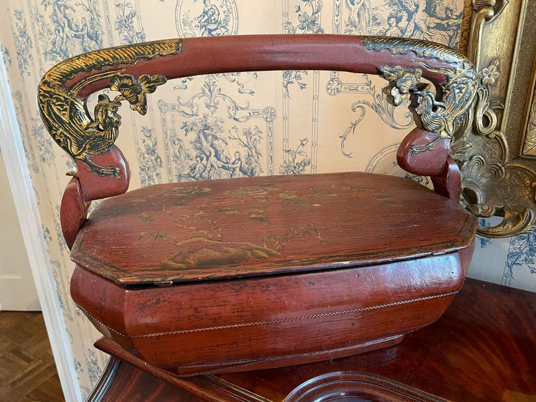 Oriental Style Wooden Basket (1 of 4)