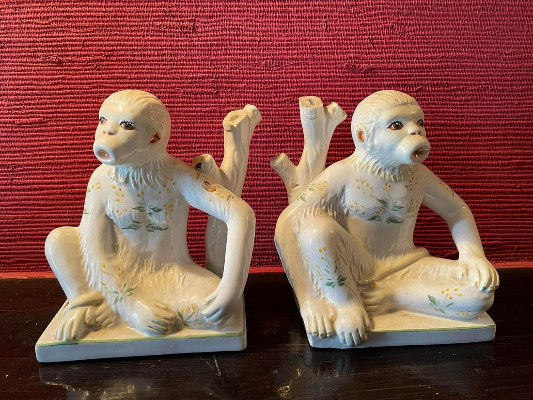 "As Found" Porcelain Monkeys 6" (2): "As Found" Porcelain Monkeys 6" (2)