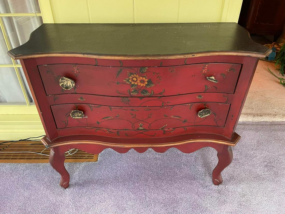 Modern Handpainted Lowboy 33x39x17: Modern Handpainted Lowboy 33x39x17