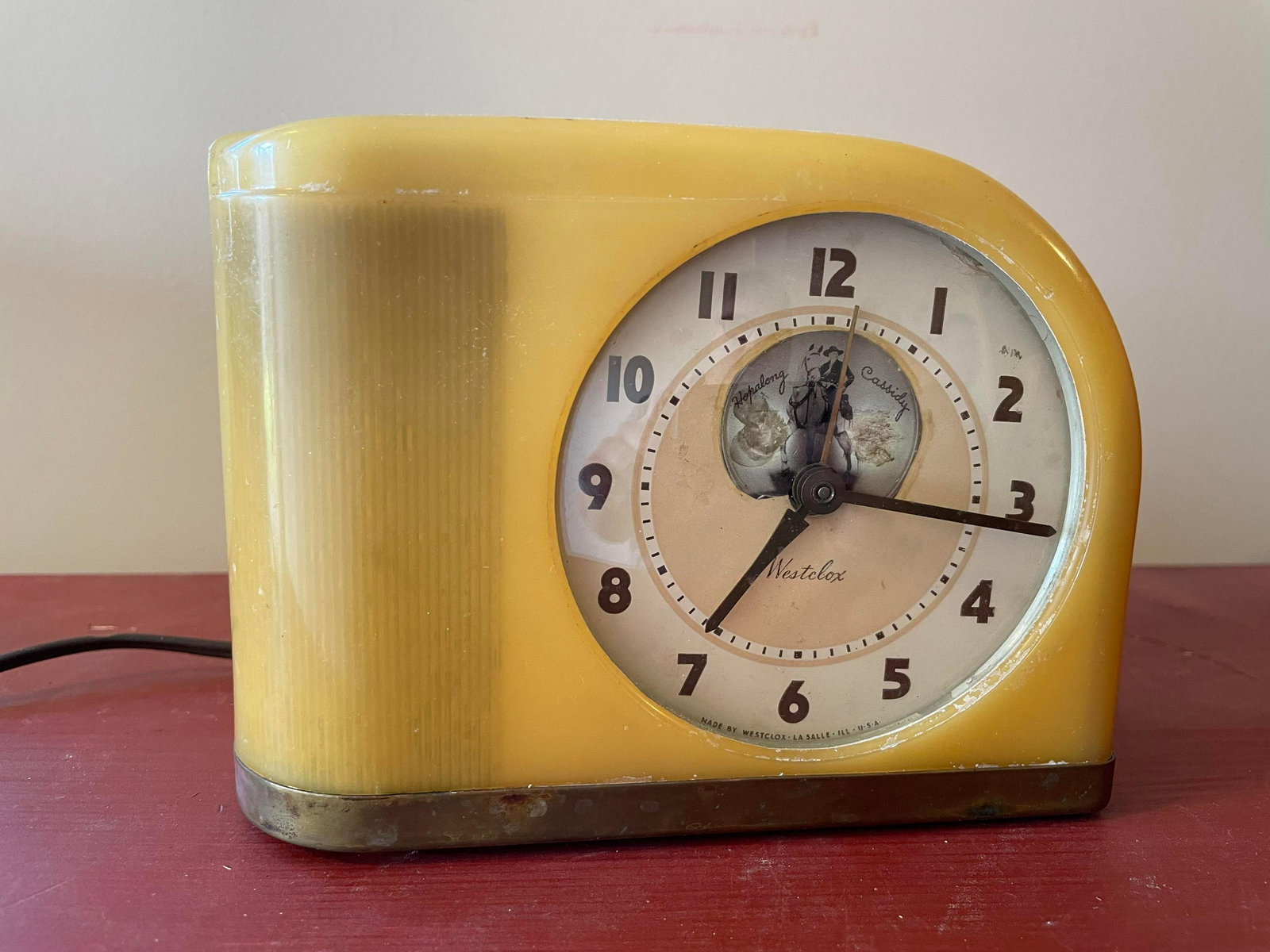 Hopalong Cassidy Westclox Table Clock (1 of 4)