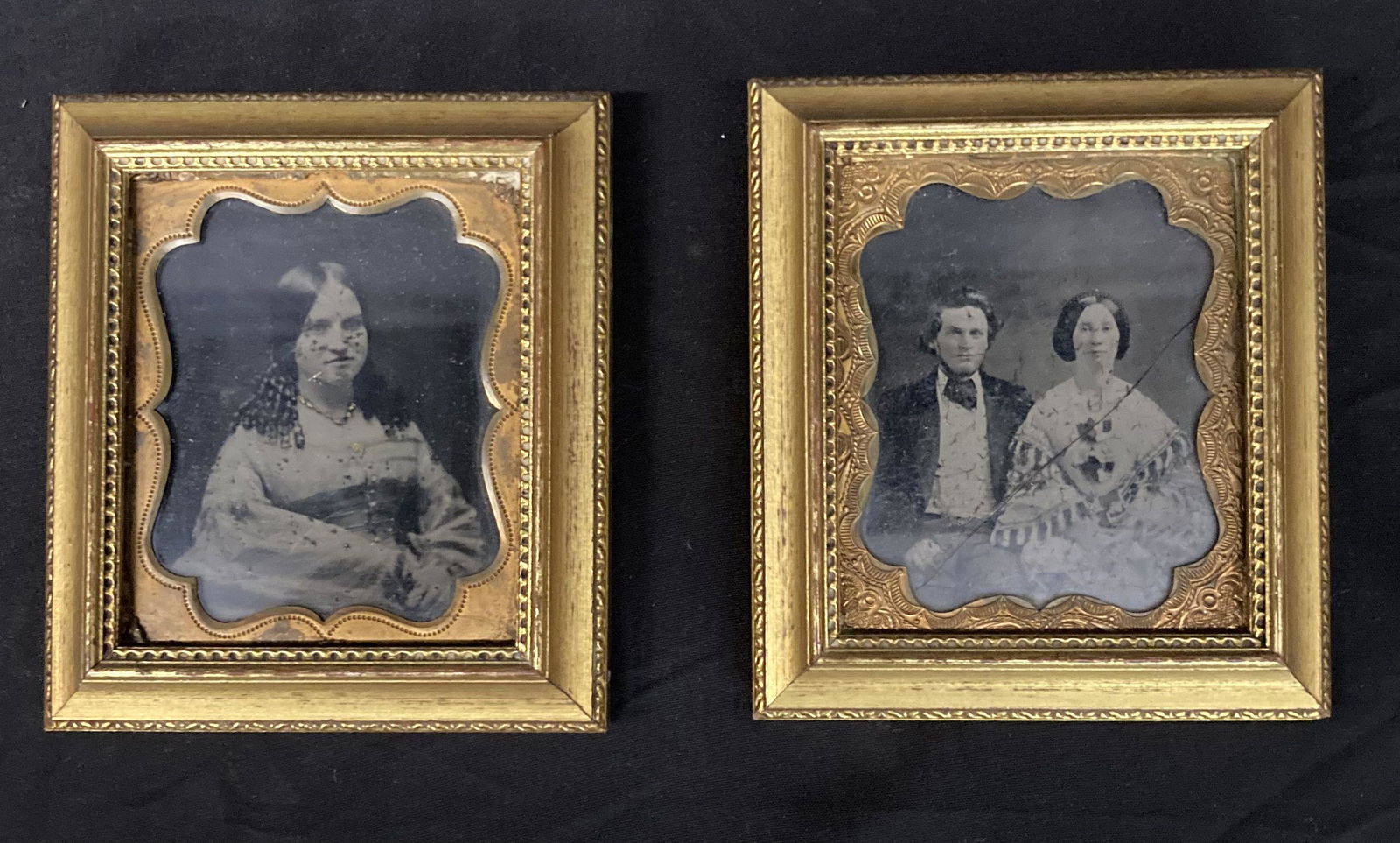 Pair Of Victorian Style Tin Types In Frames (4"x3.5") (1 of 4)