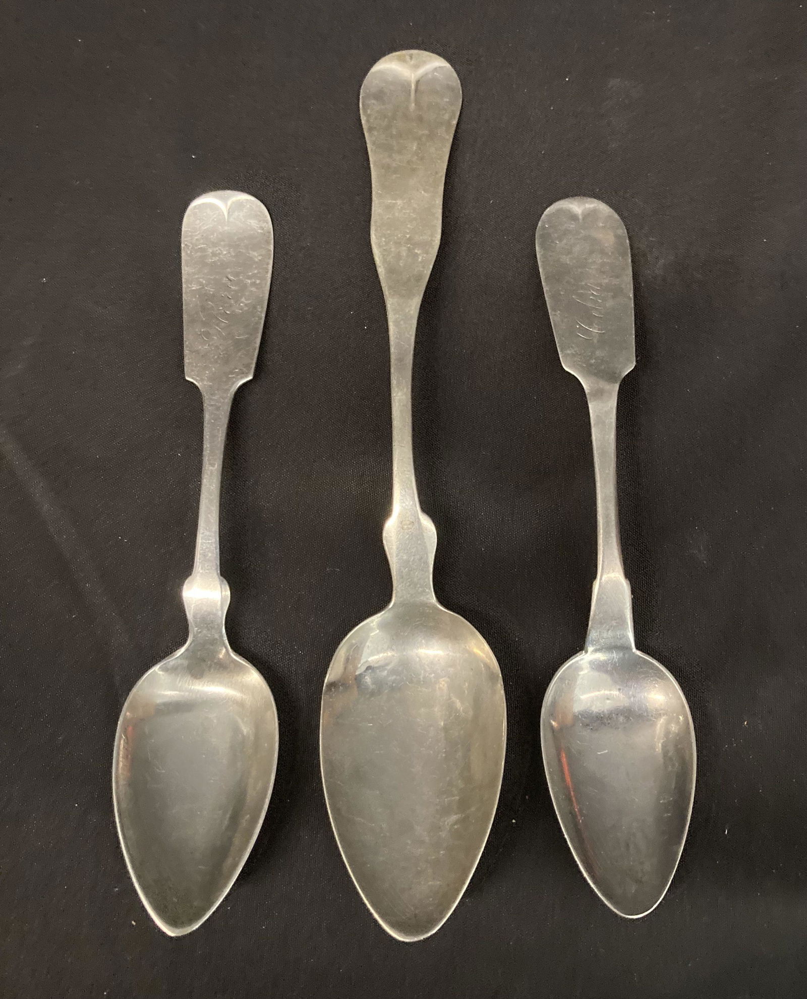 3 Coin Silver Spoons One Marked Hoffman And Robinson One Marked N. Matson And Company, One Unmarked: 3 Coin Silver Spoons One Marked Hoffman And Robinson One Marked N. Matson And Company, One Unmarked