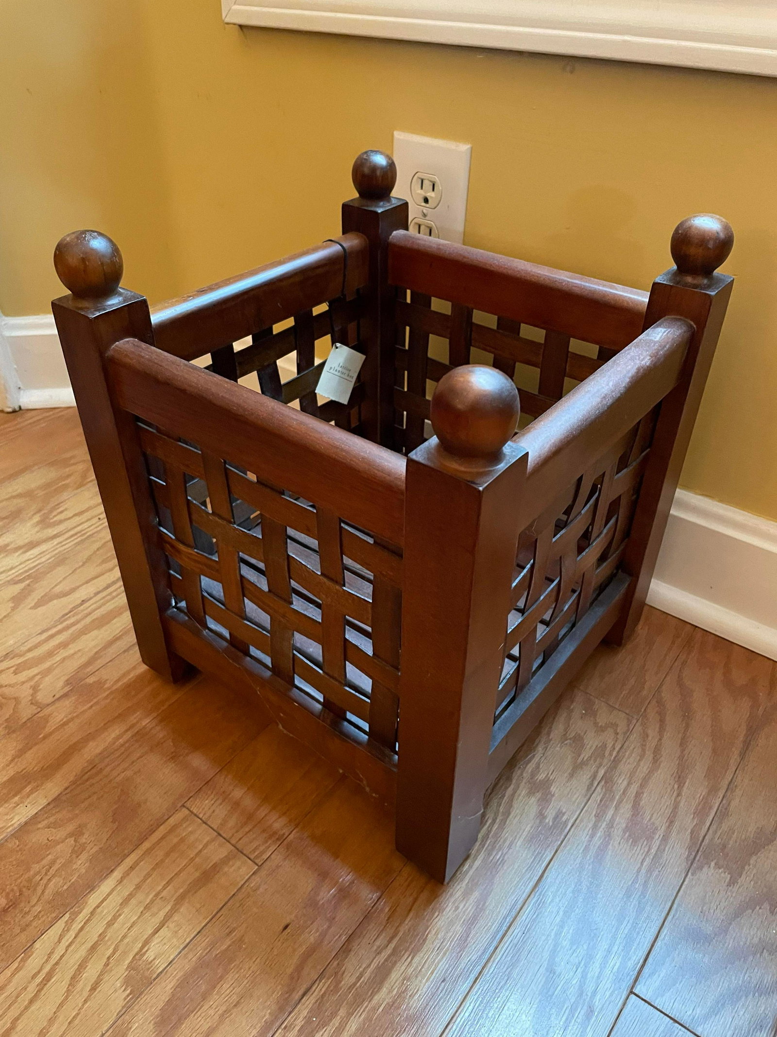 Indoor Wooden Planter Box 12" Square (1 of 1)