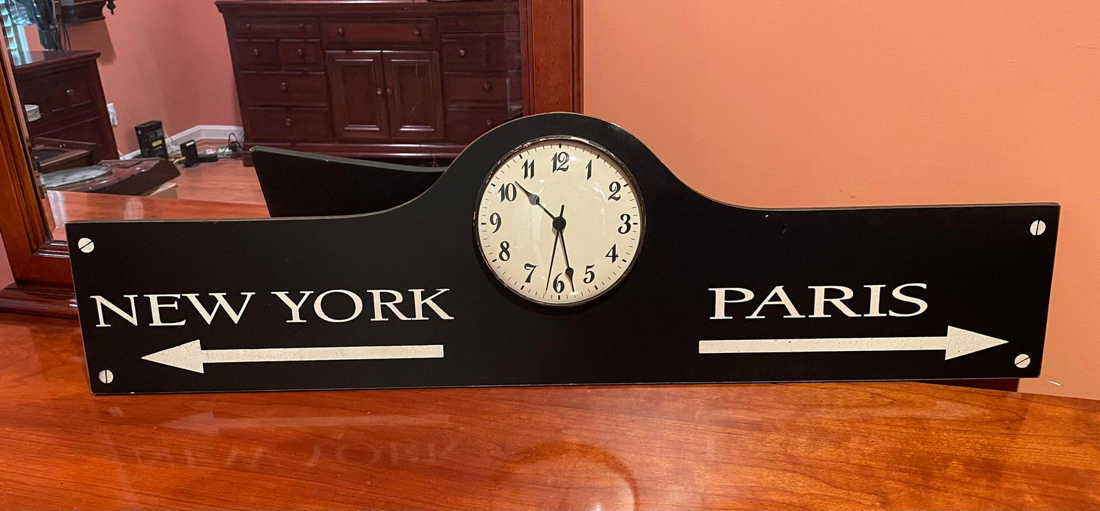 Modern Wall Clock "New York, Paris" 36" (1 of 1)