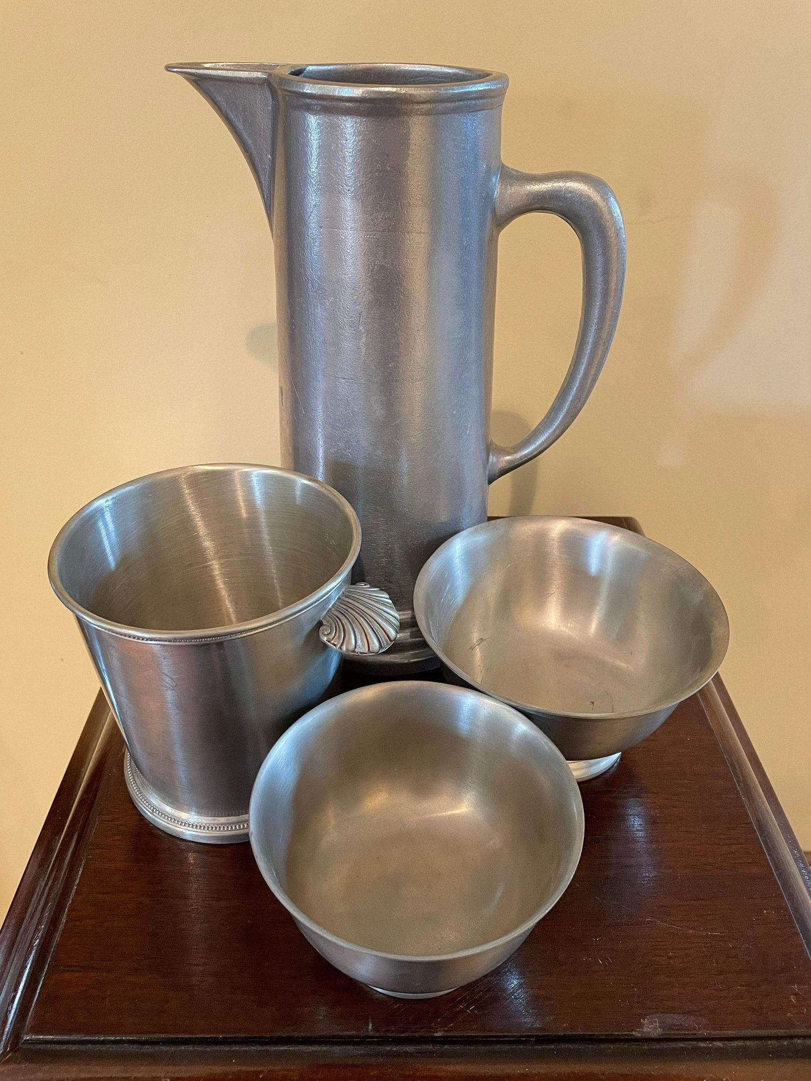 Collection Of Pewter Items Including Large Pitcher (1 of 1)