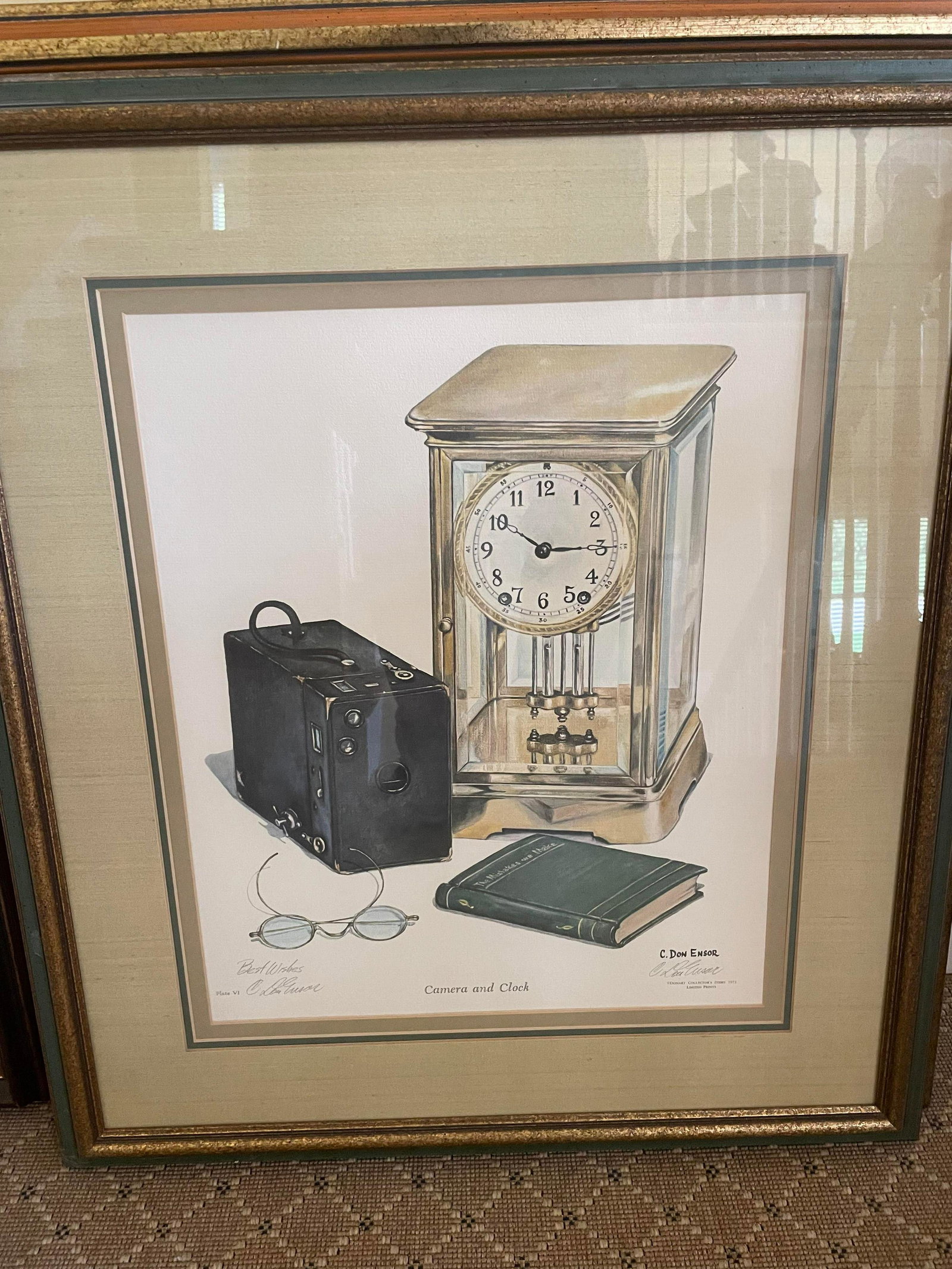 Don Ensor "Camera And Clock" 25"x29": Don Ensor "Camera And Clock" 25"x29"
