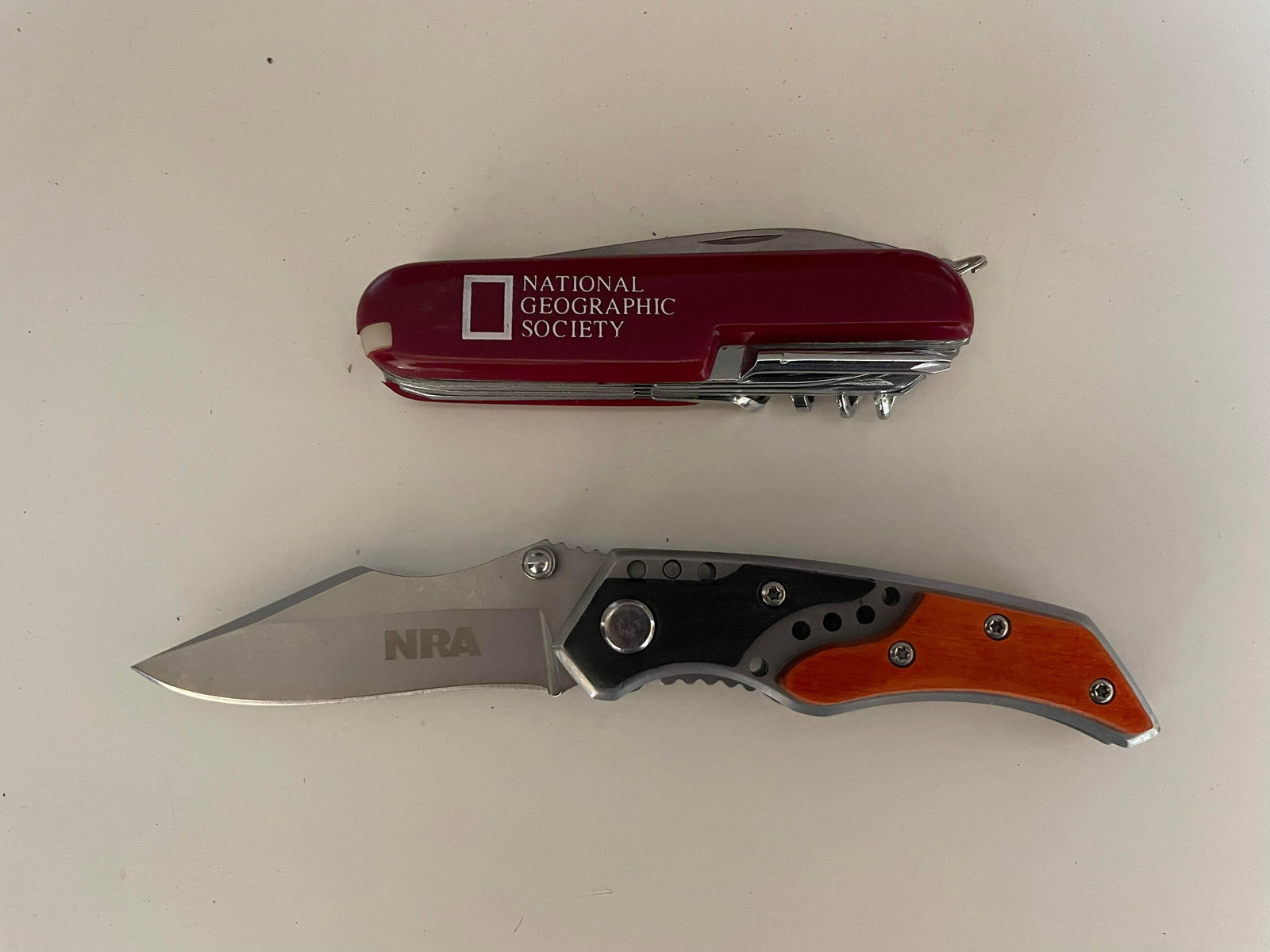 Swiss Army Style Knife And NRA Pocketknife 4" (1 of 1)