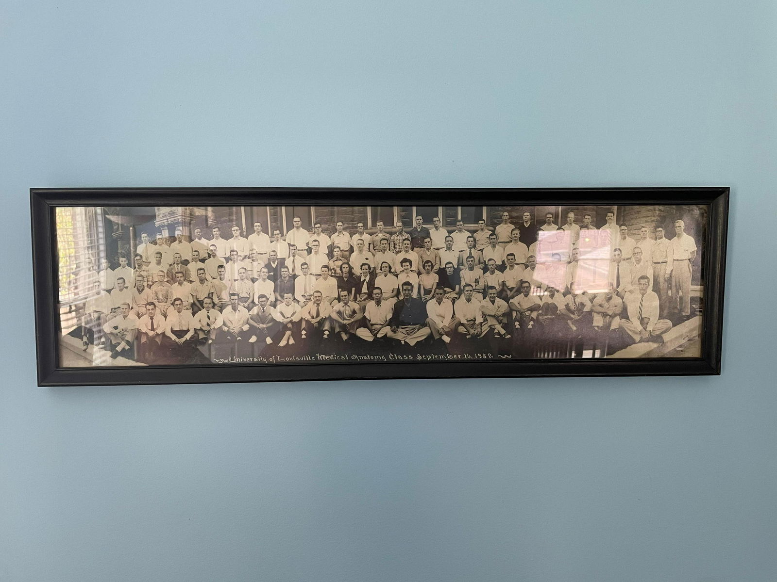 University Of Louisville Medical Anatomy Class September 16, 1952 Framed Photograph 29": University Of Louisville Medical Anatomy Class September 16, 1952 Framed Photograph 29"