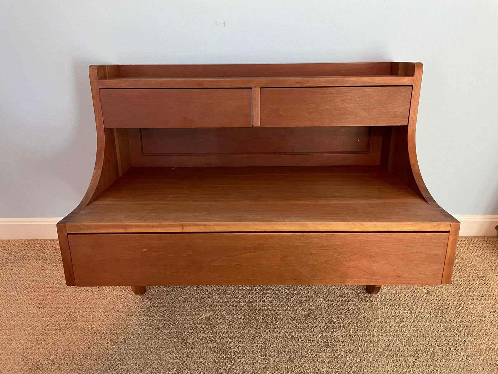 Cherry Wall Shelf Desk Top Style 32"w 30"h (1 of 3)