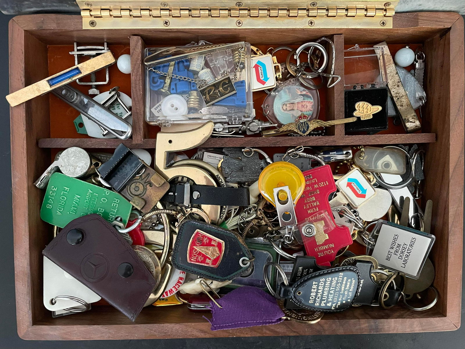 Contents Including Advertising, Key Chains, Tie Clips, Cufflinks, Collectibles. (1 of 1)