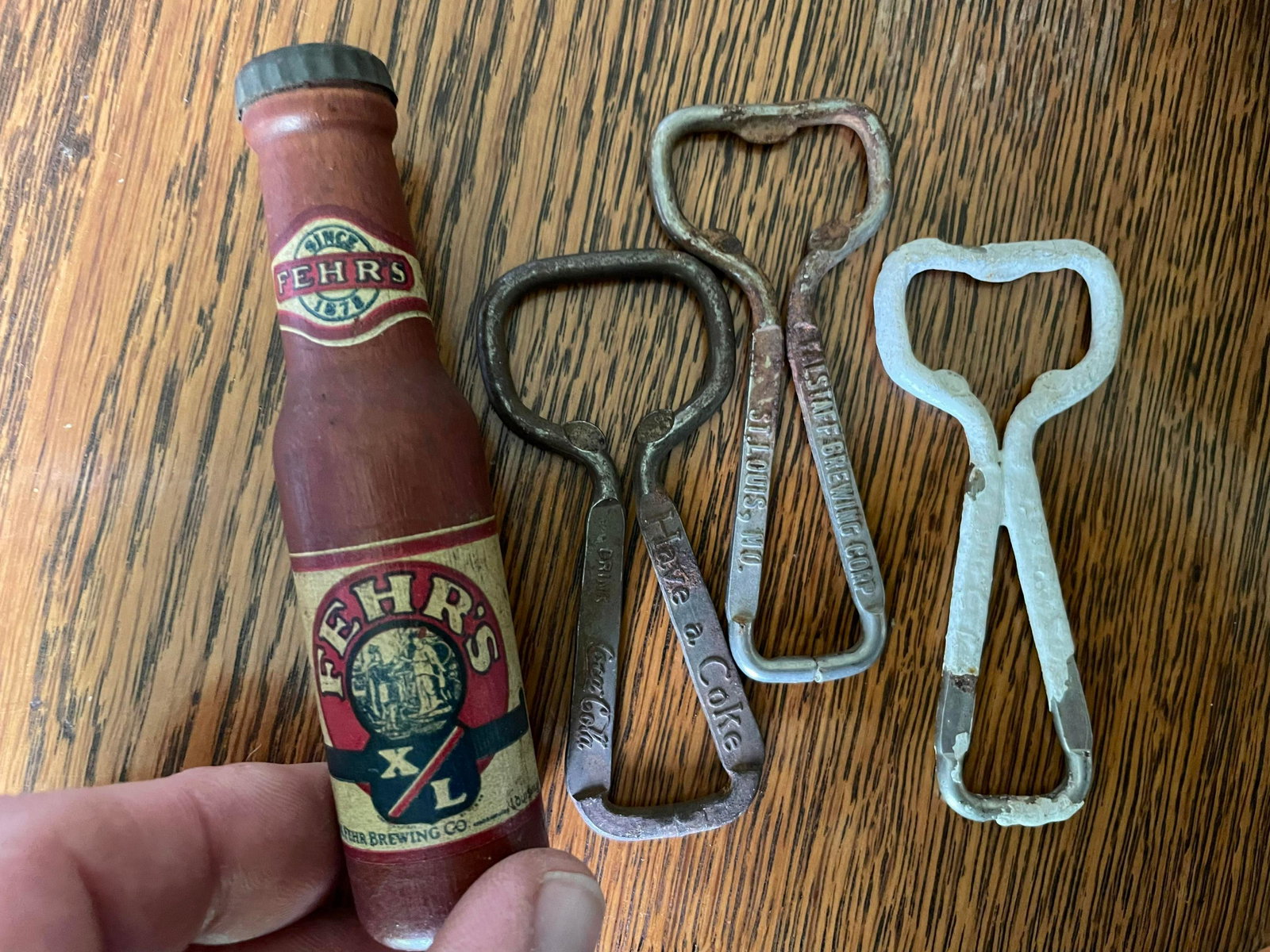 Fehr's Beer Advertising With Falstaff And Coca-Cola Bottle Openers: Fehr's Beer Advertising With Falstaff And Coca-Cola Bottle Openers