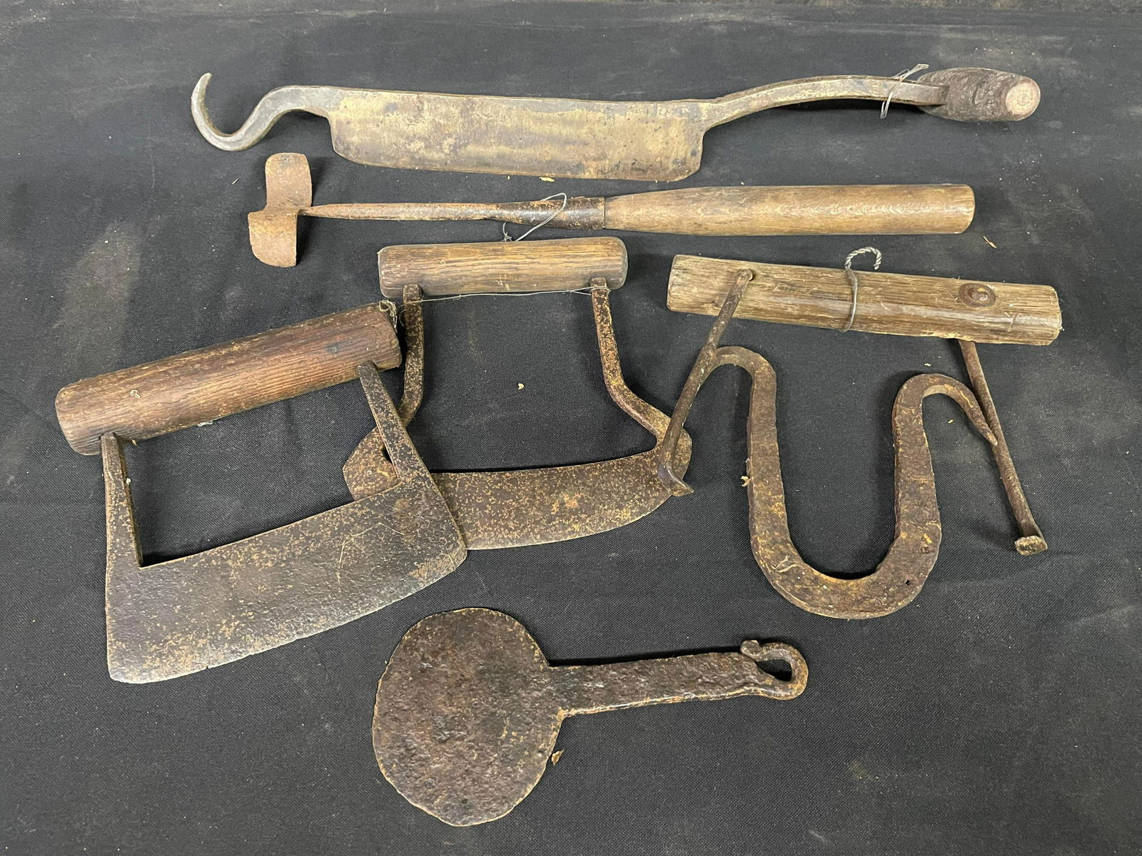 Collection Of Early Wooden Handle Food Cutters And Tobacco Cutter (1 of 1)