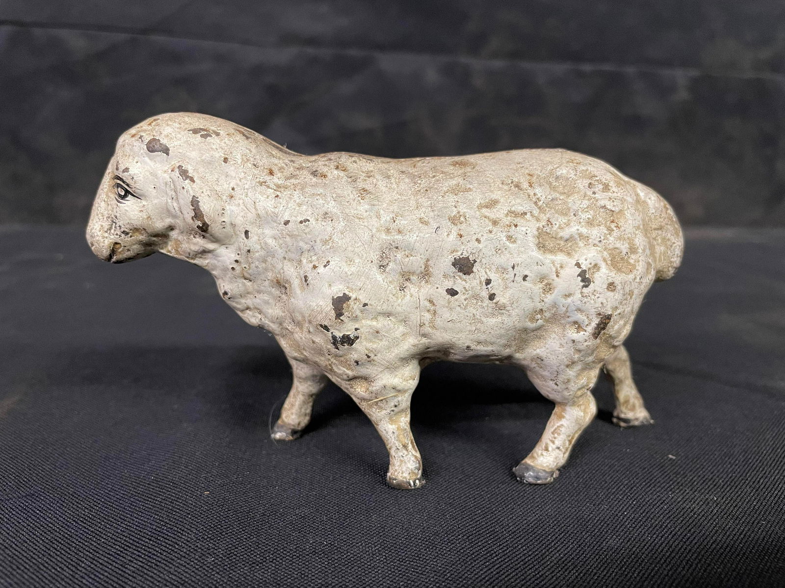 Antique Painted Cast Iron Sheep Door Stop (1 of 2)