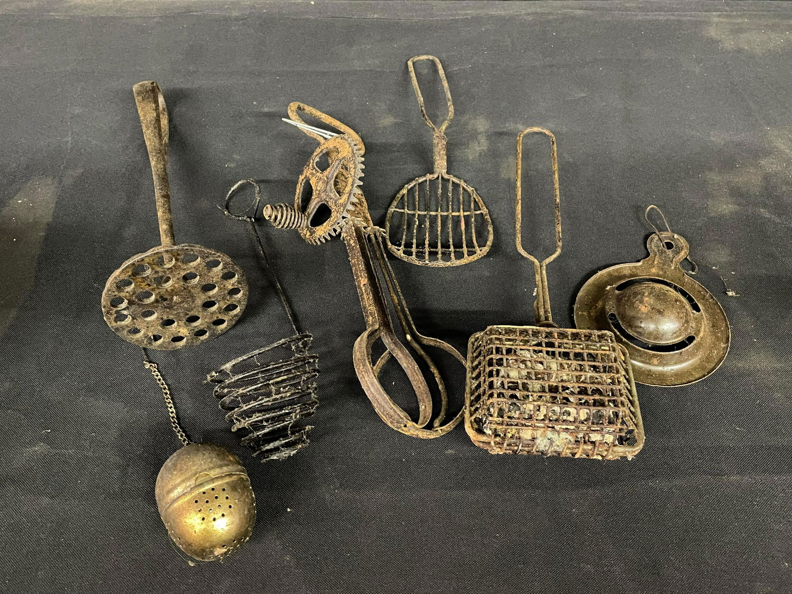 Assorted Early Kitchen Items - Beaters, Strainers, Burners, Etc. (1 of 1)