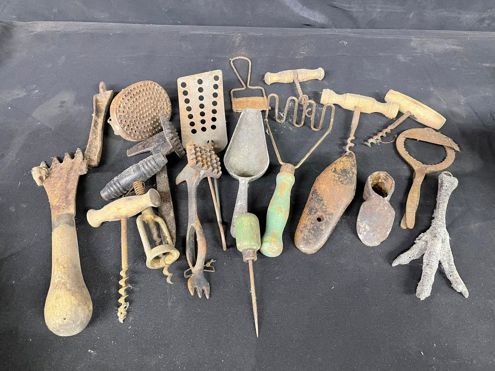 Collection Of Primitive Kitchen Hand Tools And Assorted Primitive Items (1 of 1)