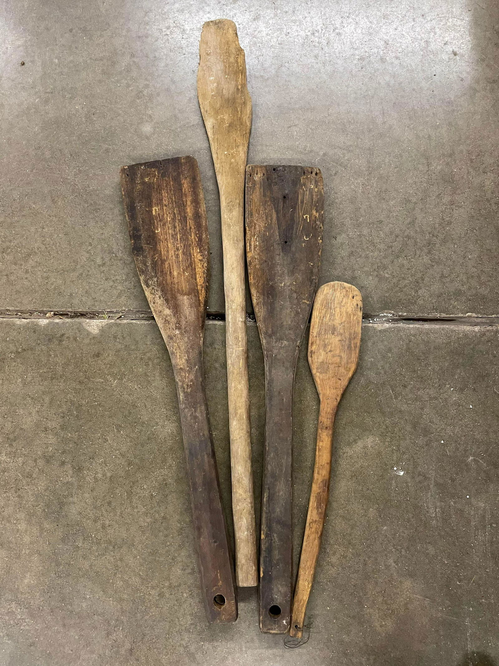 Group Of Primitive Wooden Paddles/Spoons (1 of 1)